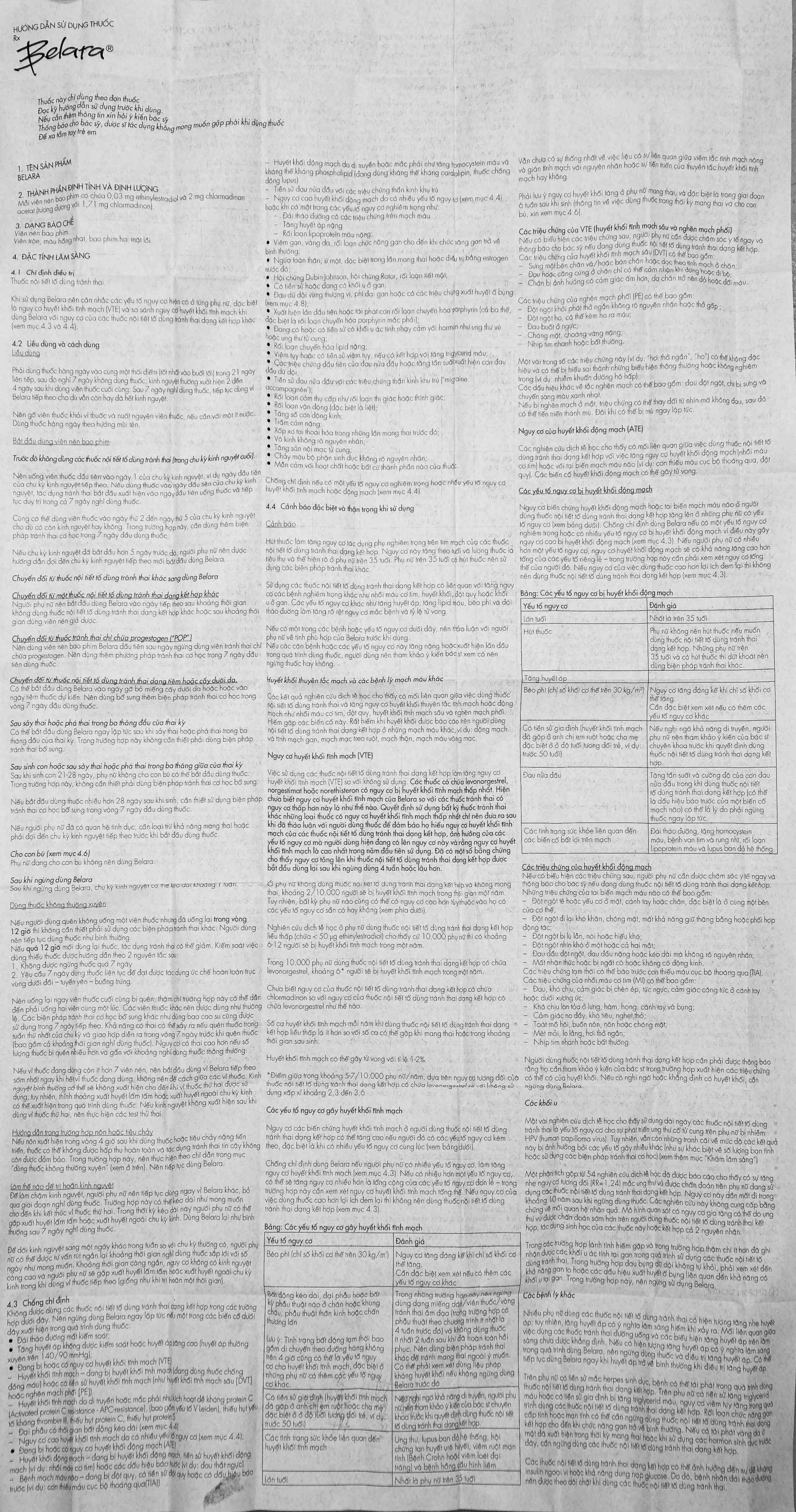 Thuốc tránh thai hằng ngày Belara Gedeon (1 vỉ x 21 viên)