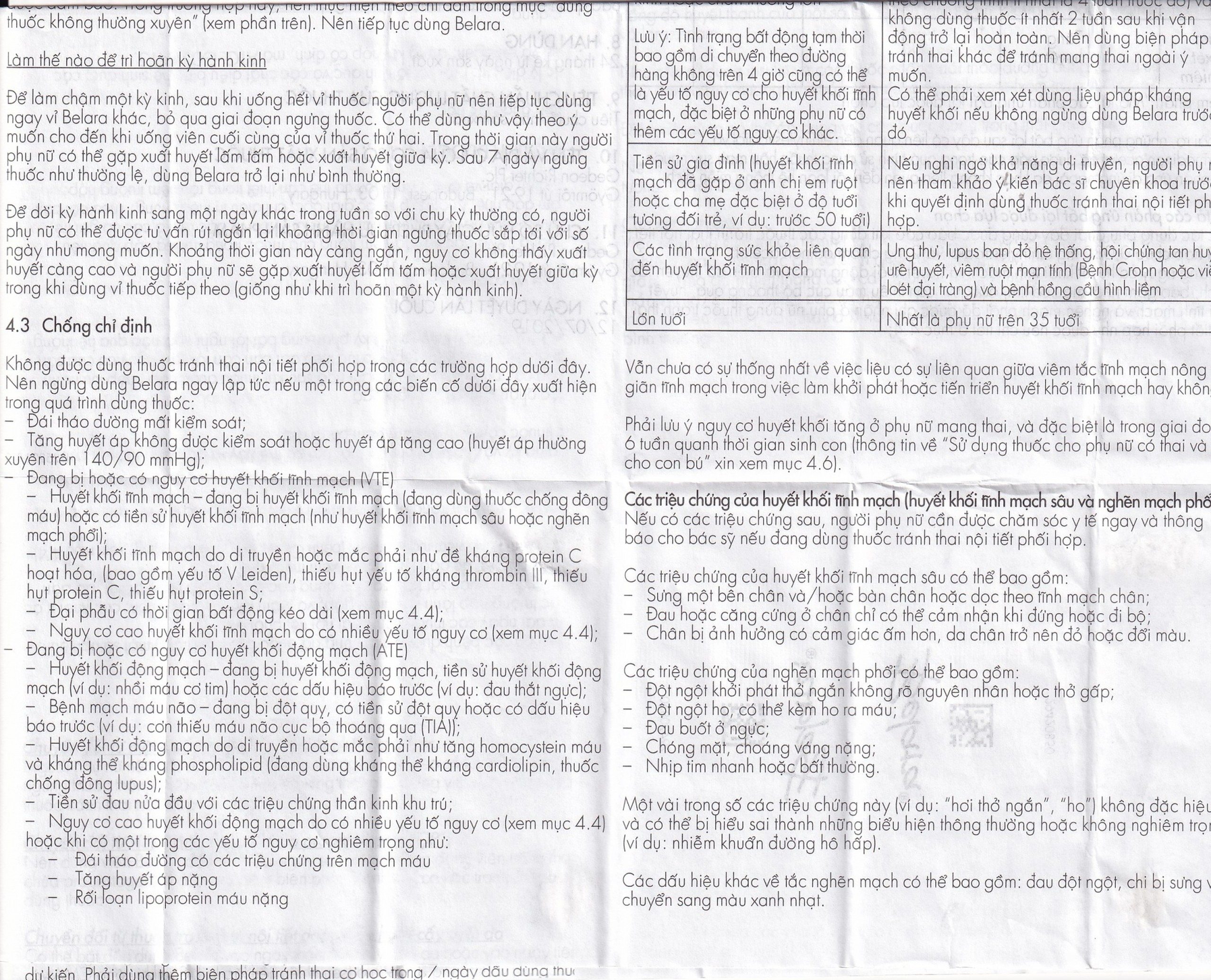 Thuốc tránh thai hằng ngày Belara Gedeon (1 vỉ x 21 viên)