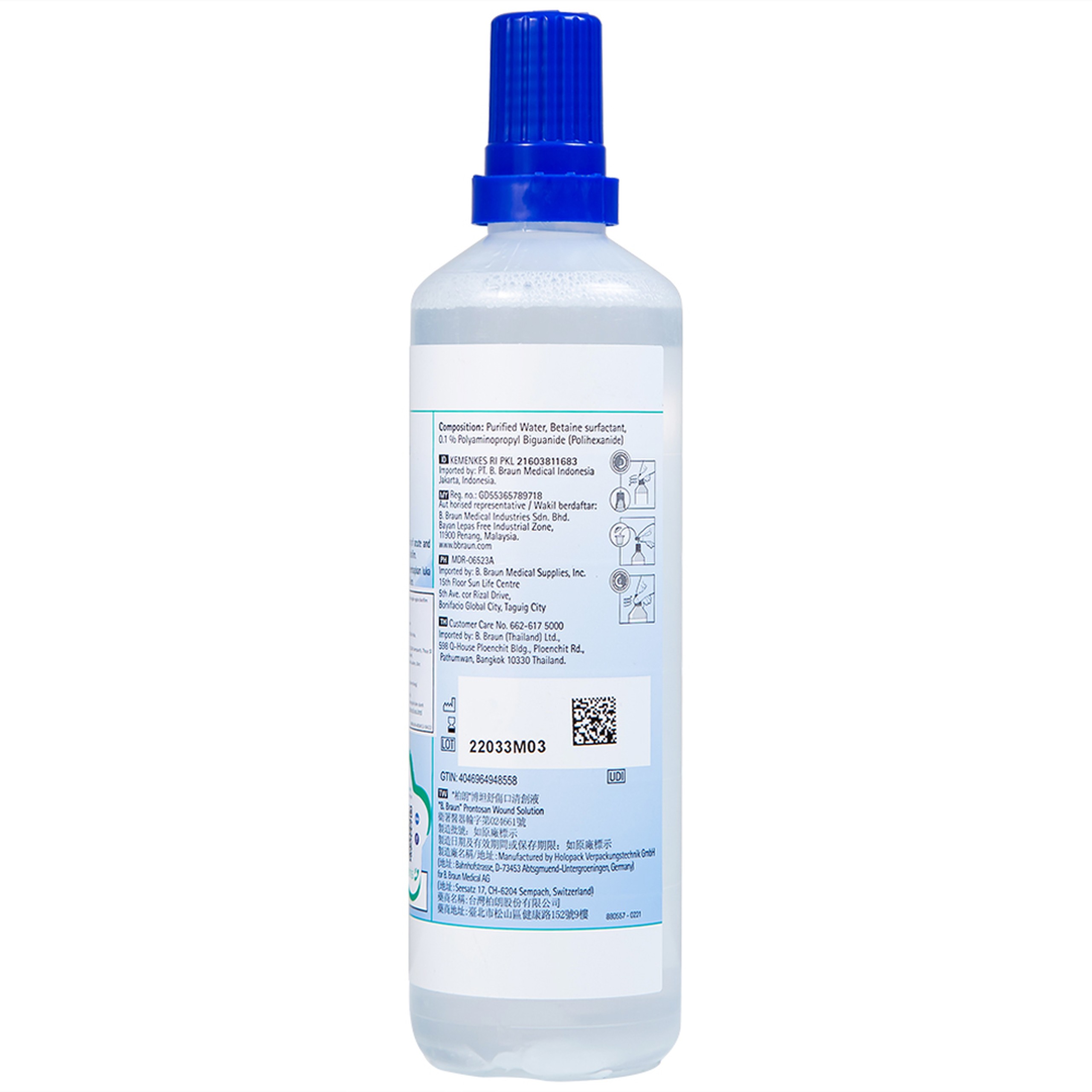 Xịt sát khuẩn Prontosan Solution Round Braun 350ml giúp sát khuẩn, làm mềm vết loét