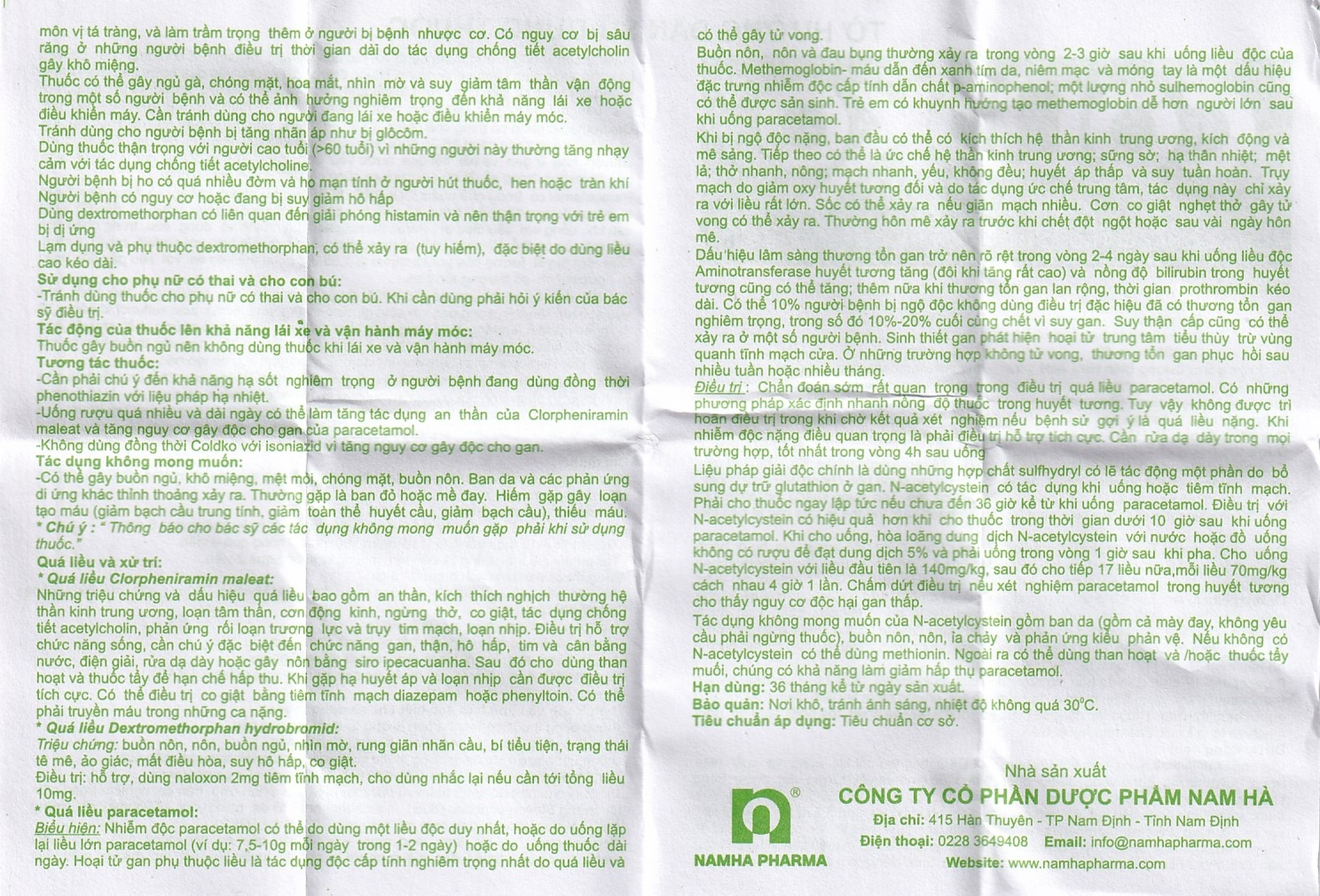 Viên sủi Coldko Nam Hà điều trị triệu chứng cảm cúm (5 viên)