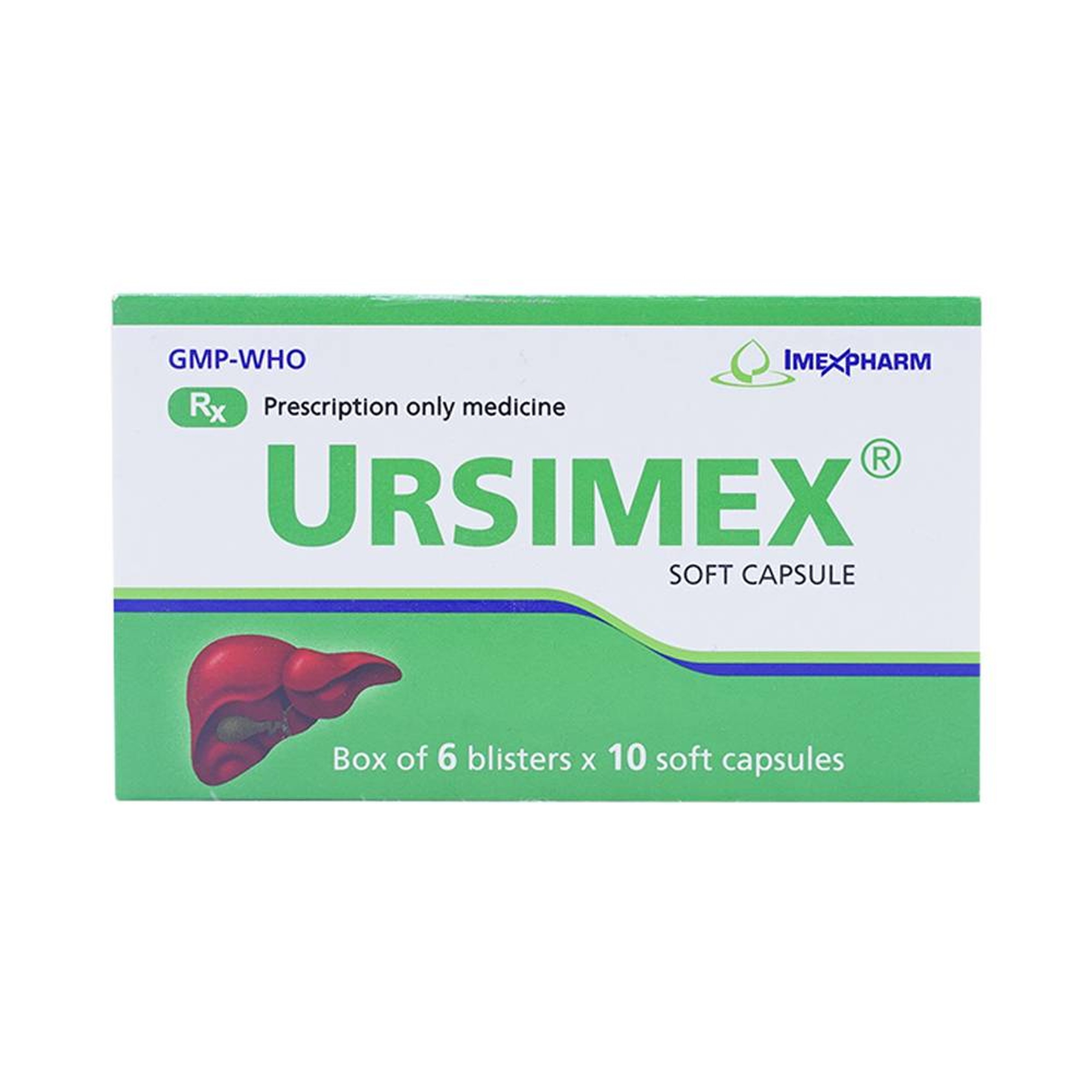 Thuốc Ursimex Imexpharm cải thiện chức năng gan (6 vỉ x 10 viên)