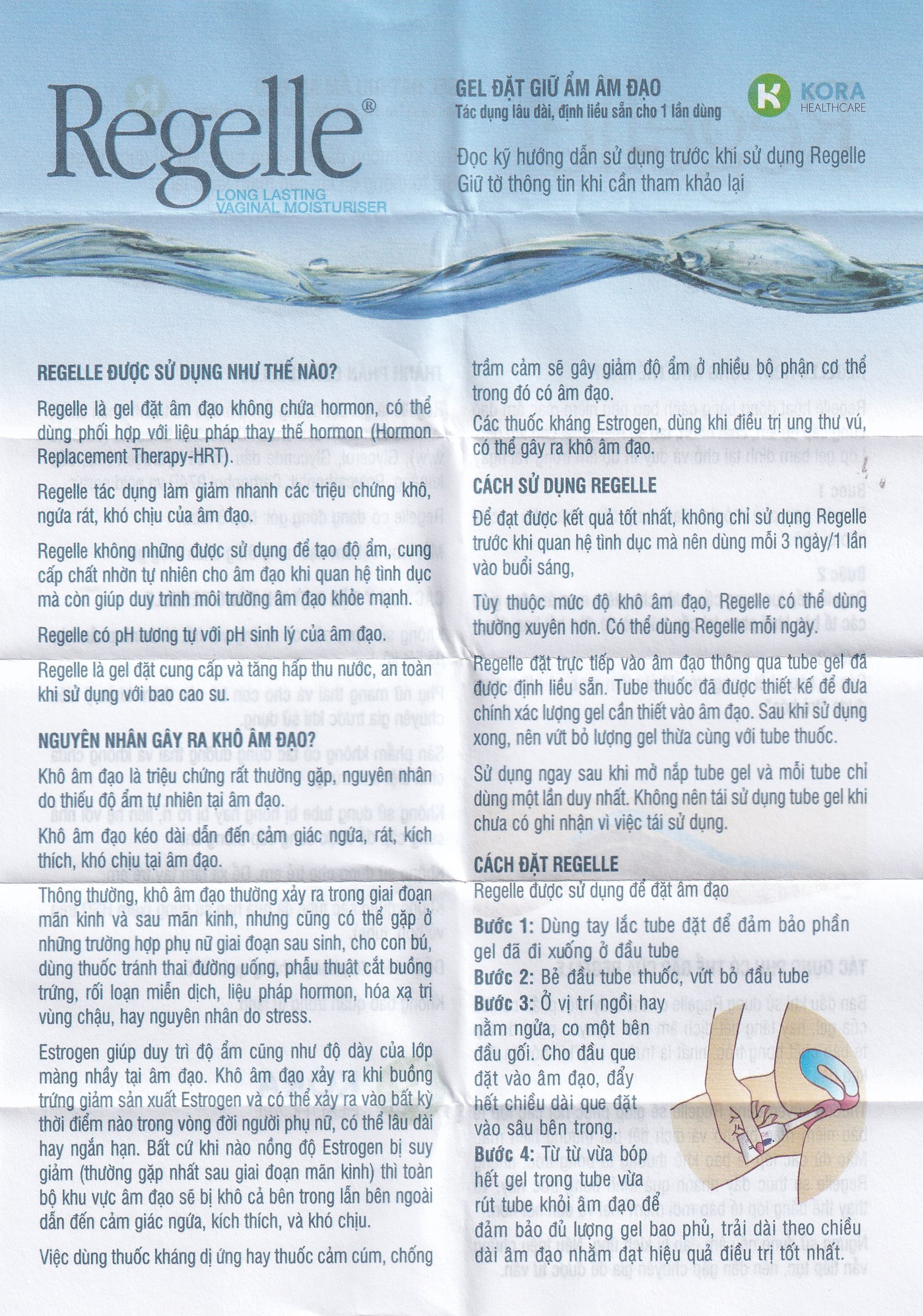 Gel phụ khoa Regelle hộp (6 tuýp) giúp giữ ẩm, giảm nhanh các triệu chứng khô, ngứa rát, khó chịu của âm đạo
