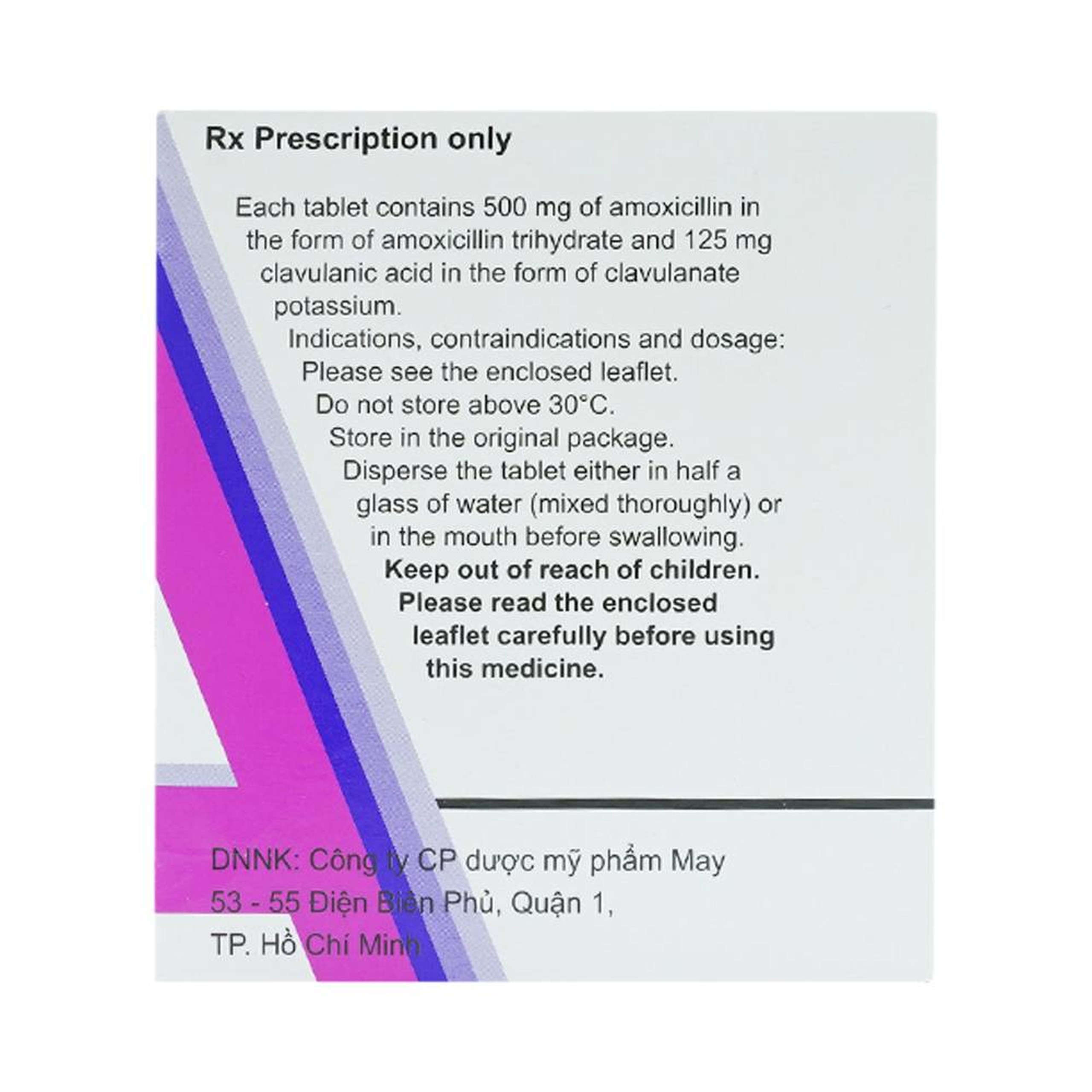 Thuốc Amoksiklav Quick Tabs 625mg Lek điều trị nhiễm khuẩn (7 vỉ x 2 viên)