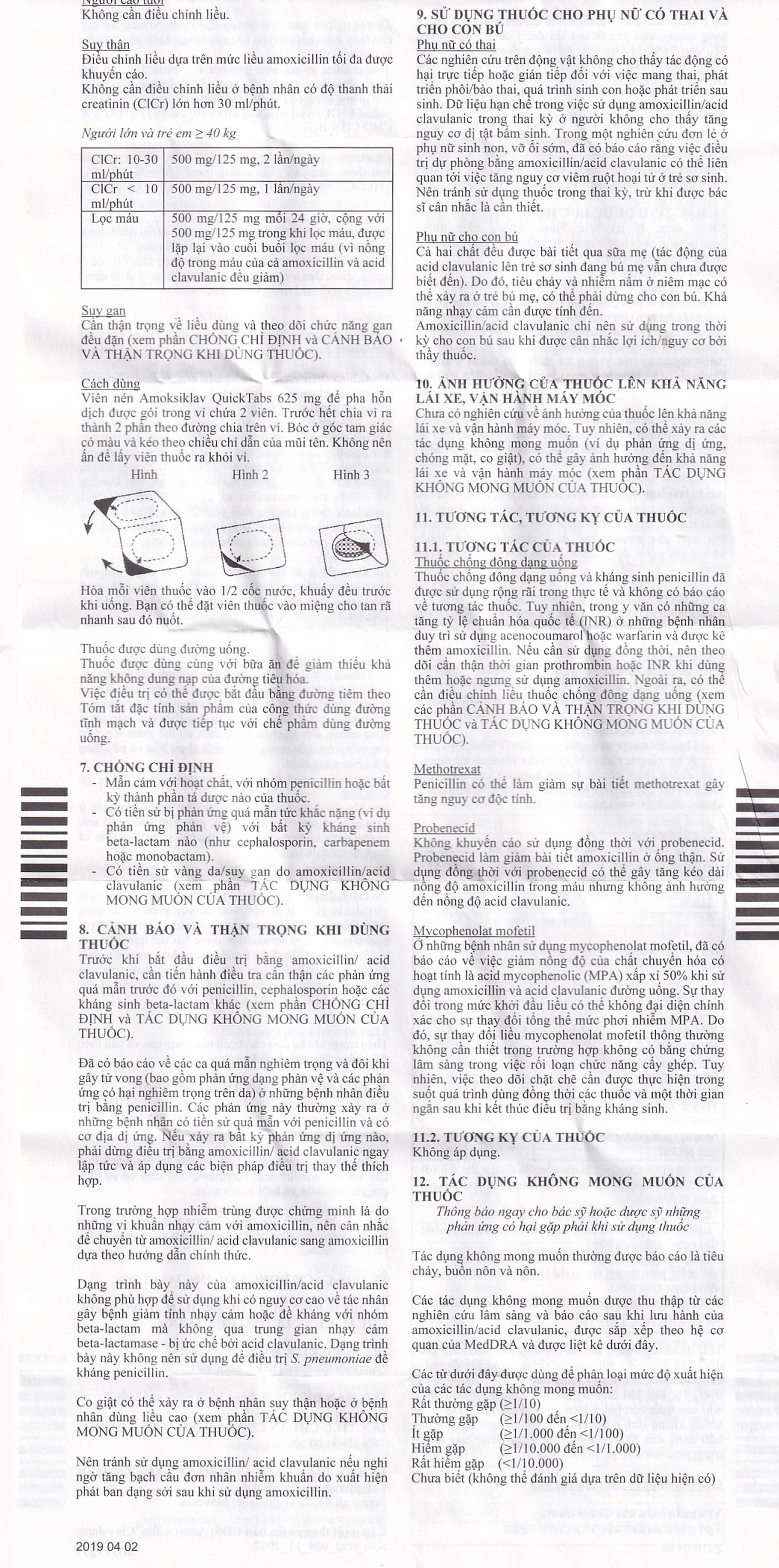Thuốc Amoksiklav Quick Tabs 625mg Lek điều trị nhiễm khuẩn (7 vỉ x 2 viên)