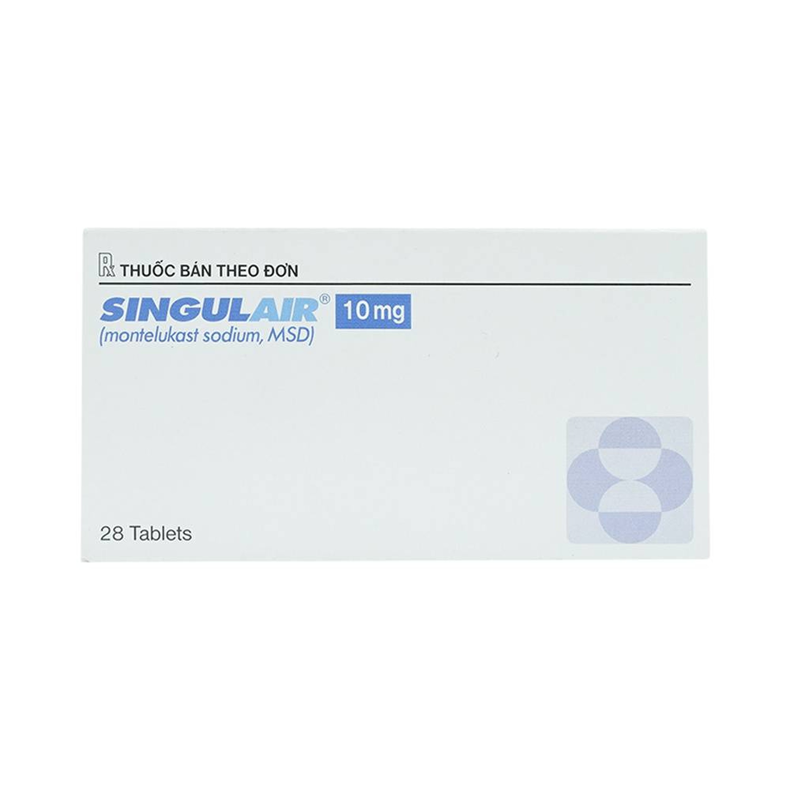 Thuốc Singulair 10mg MSD điều trị hen phế quản mạn tính (2 vỉ x 14 viên)