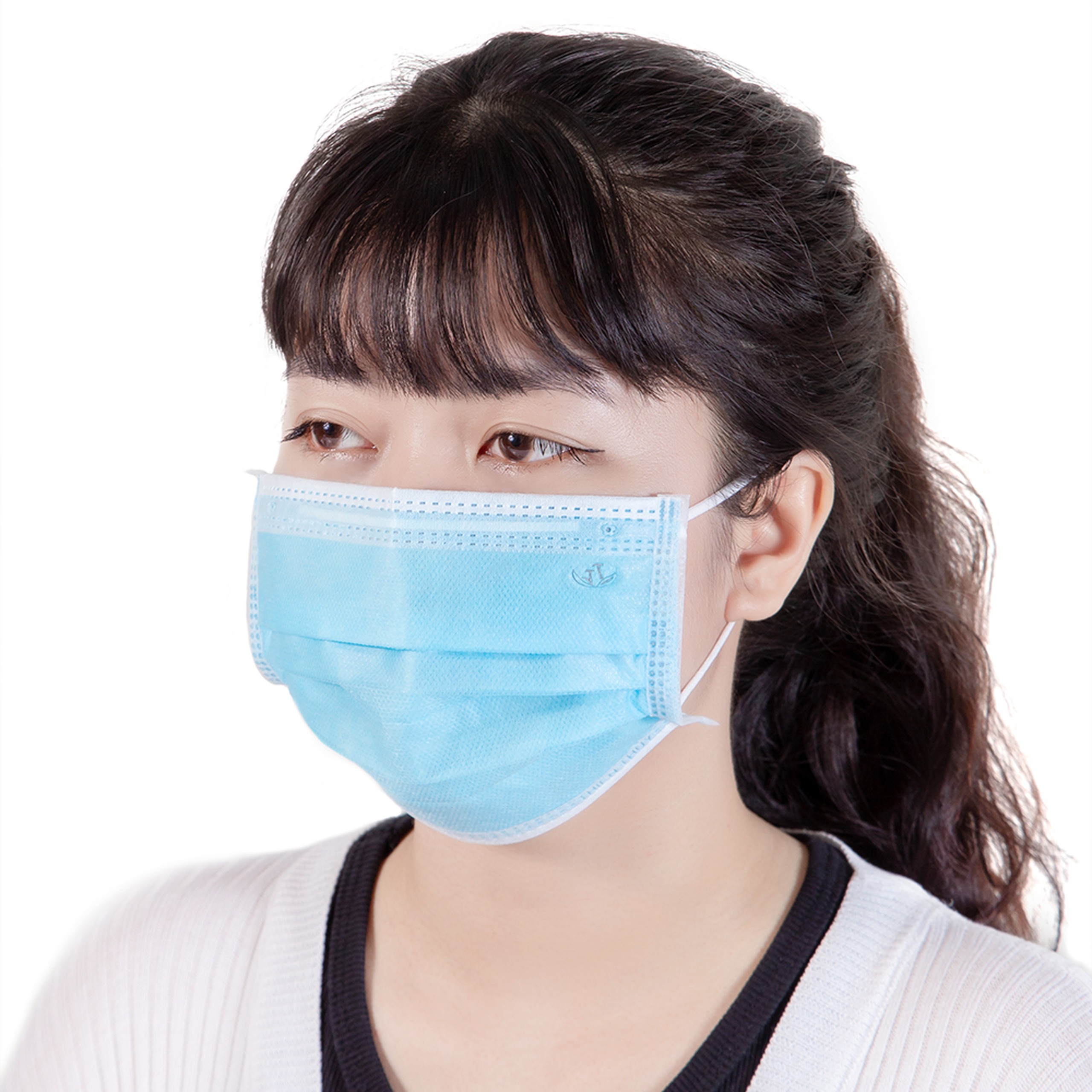 Khẩu trang 4 lớp Thiên Thủy màu xanh (50 cái) ngăn khói bụi, vi khuẩn