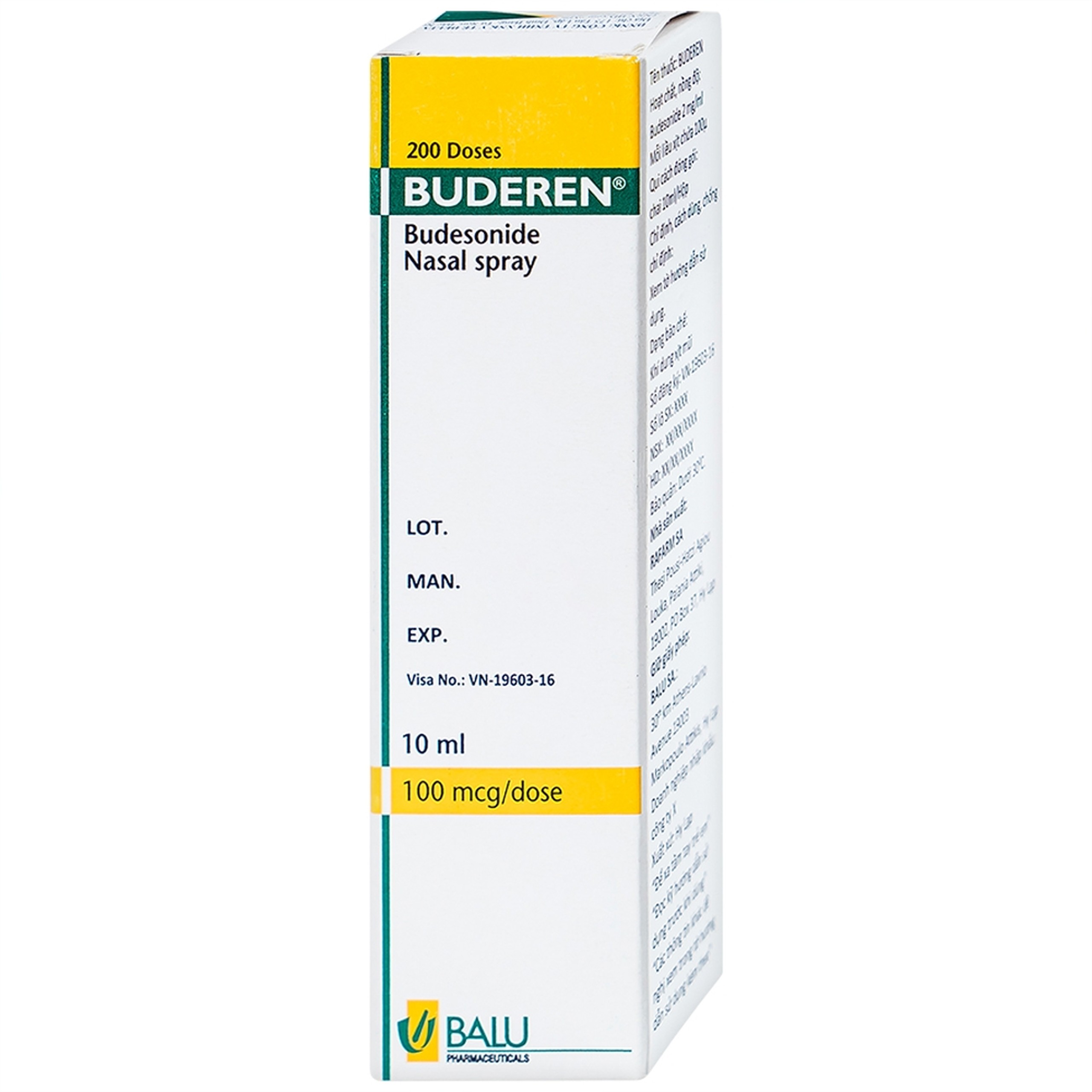 Bình xịt mũi Buderen 200 Dose 10ml điều trị viêm mũi dị ứng theo mùa (200 liều)