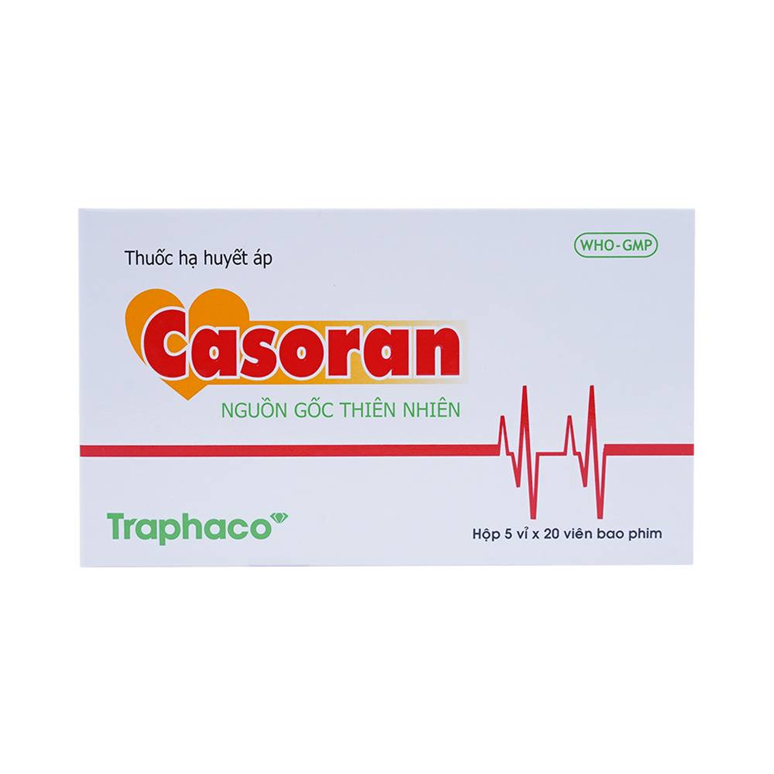 Thuốc Casoran Traphaco điều trị tăng huyết áp (5 vỉ x 20 viên)
