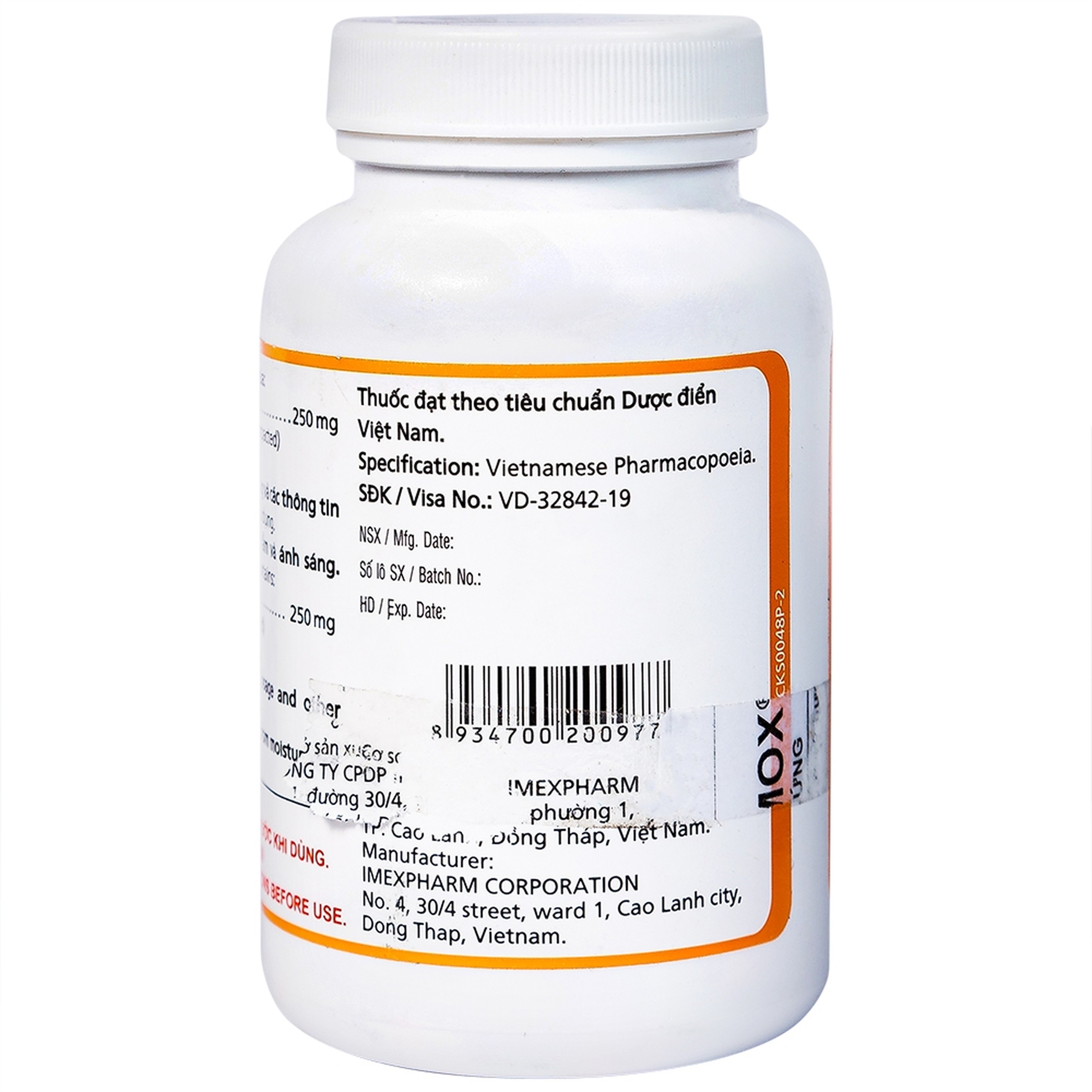 Thuốc Pharmox 250 Imexpharm điều trị các chứng nhiễm khuẩn, viêm xoang cấp (200 viên)