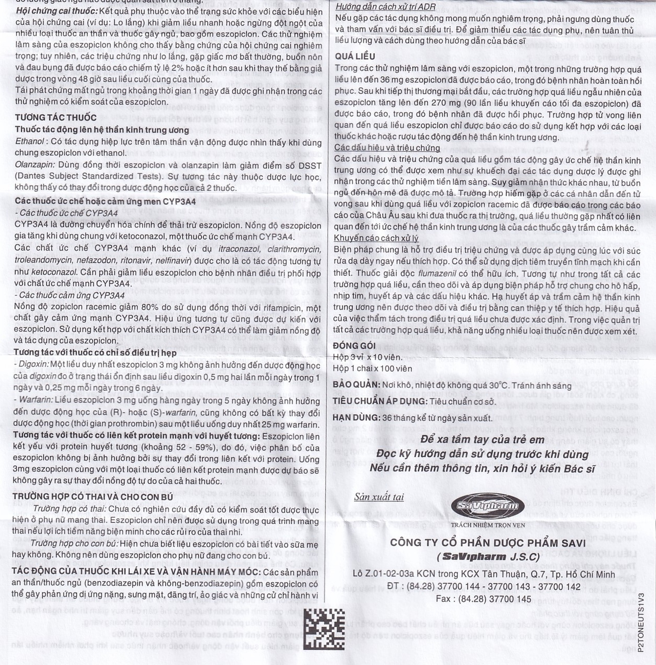 Thuốc Neuractine 2mg SaVi điều trị chứng mất ngủ (3 vỉ x 10 viên)