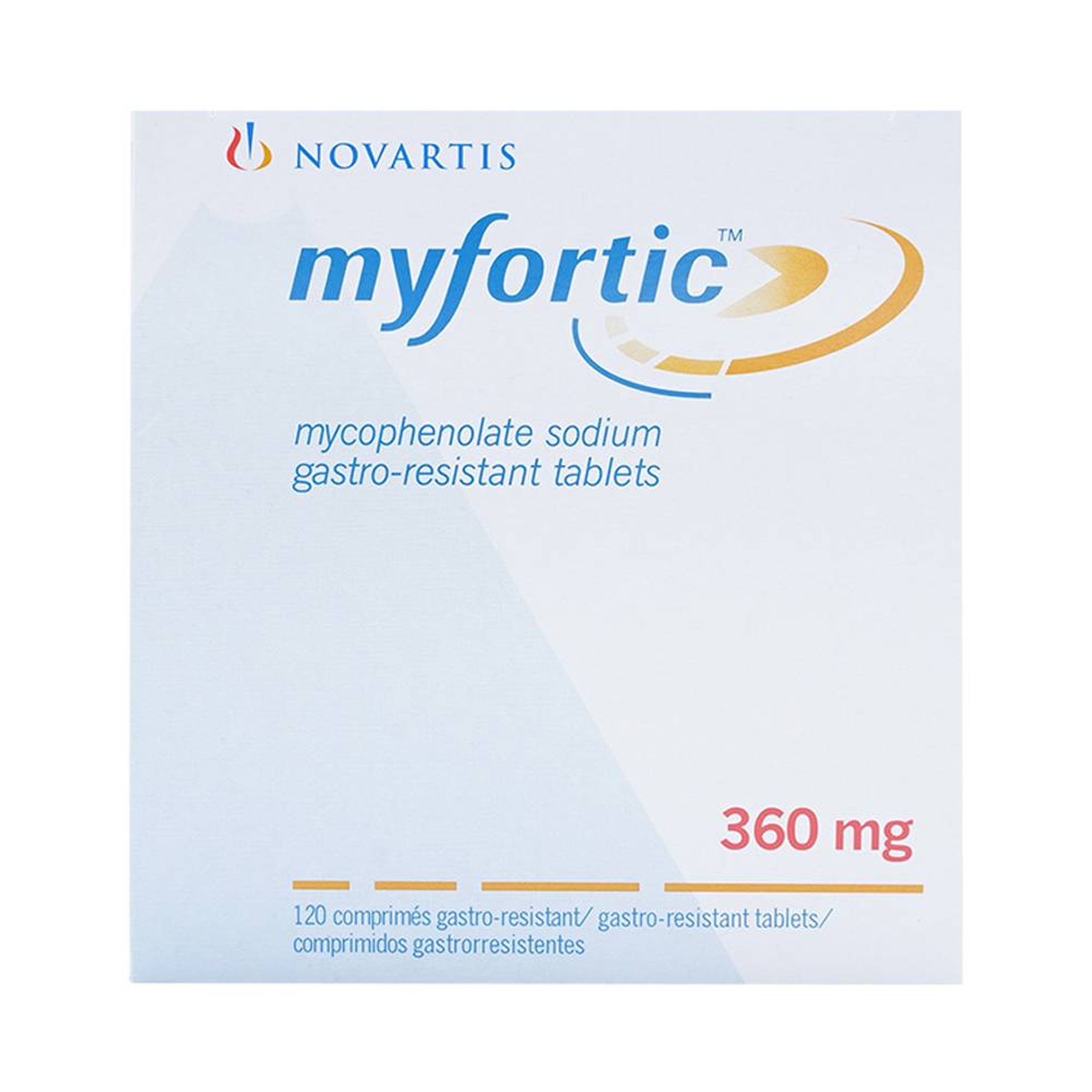 Viên nén Myfortic 360mg Novartis dùng cho bệnh nhân ghép thận dị gen (12 vỉ x 10 viên) 