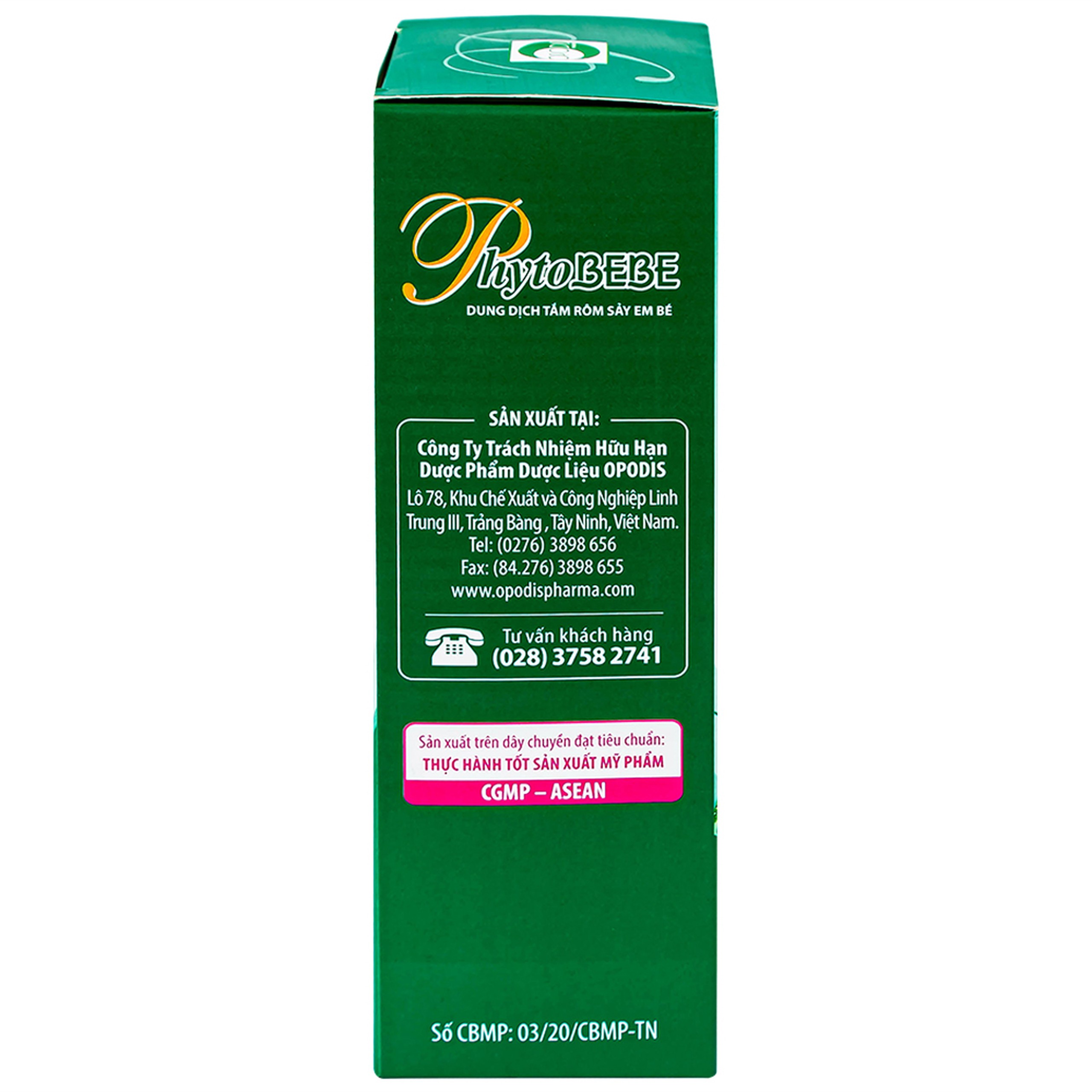 Dung dịch tắm Phyto Bebe Opodis làm giảm rôm sảy, giảm kích ứng (250ml)