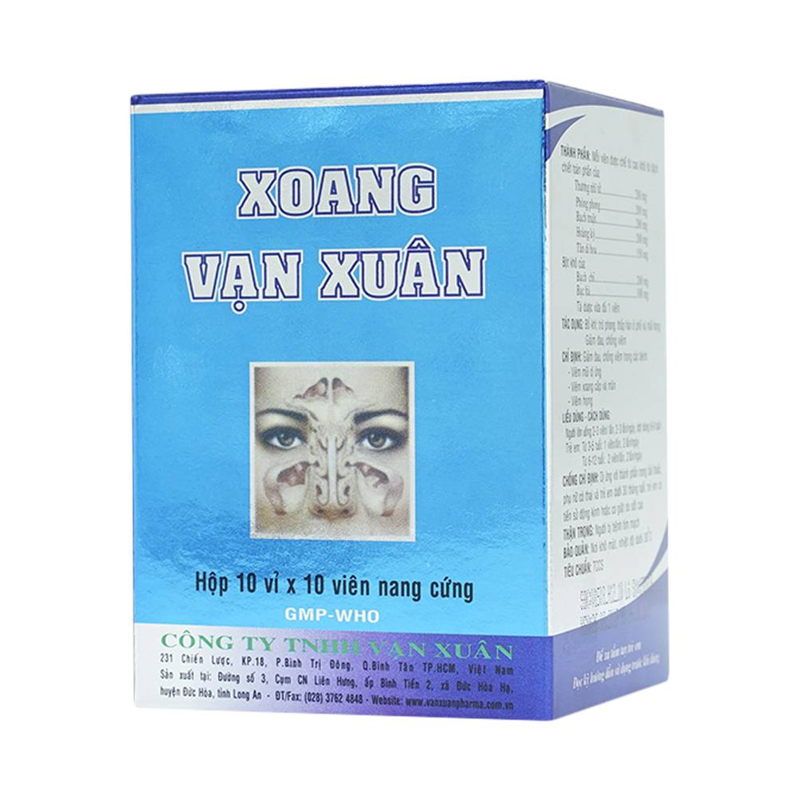 Thuốc Xoang Vạn Xuân giảm đau, chống viêm mũi dị ứng, viêm xoang (10 vỉ x 10 viên)