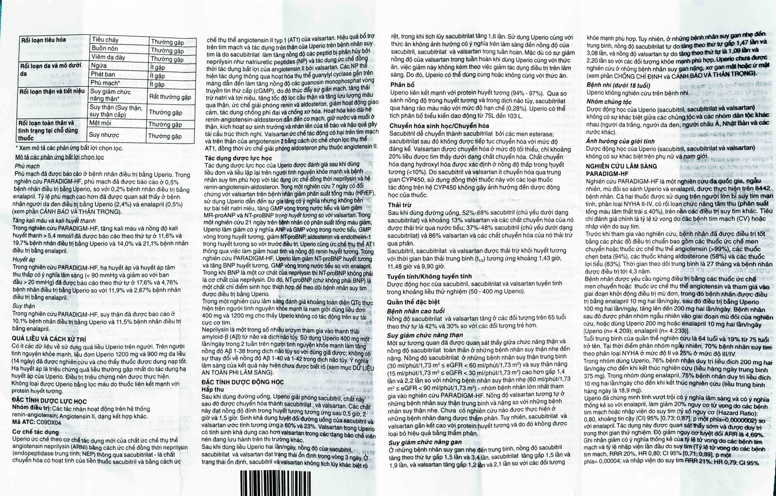 Thuốc Uperio 100mg Novartis điều trị suy tim (2 vỉ x 14 viên)