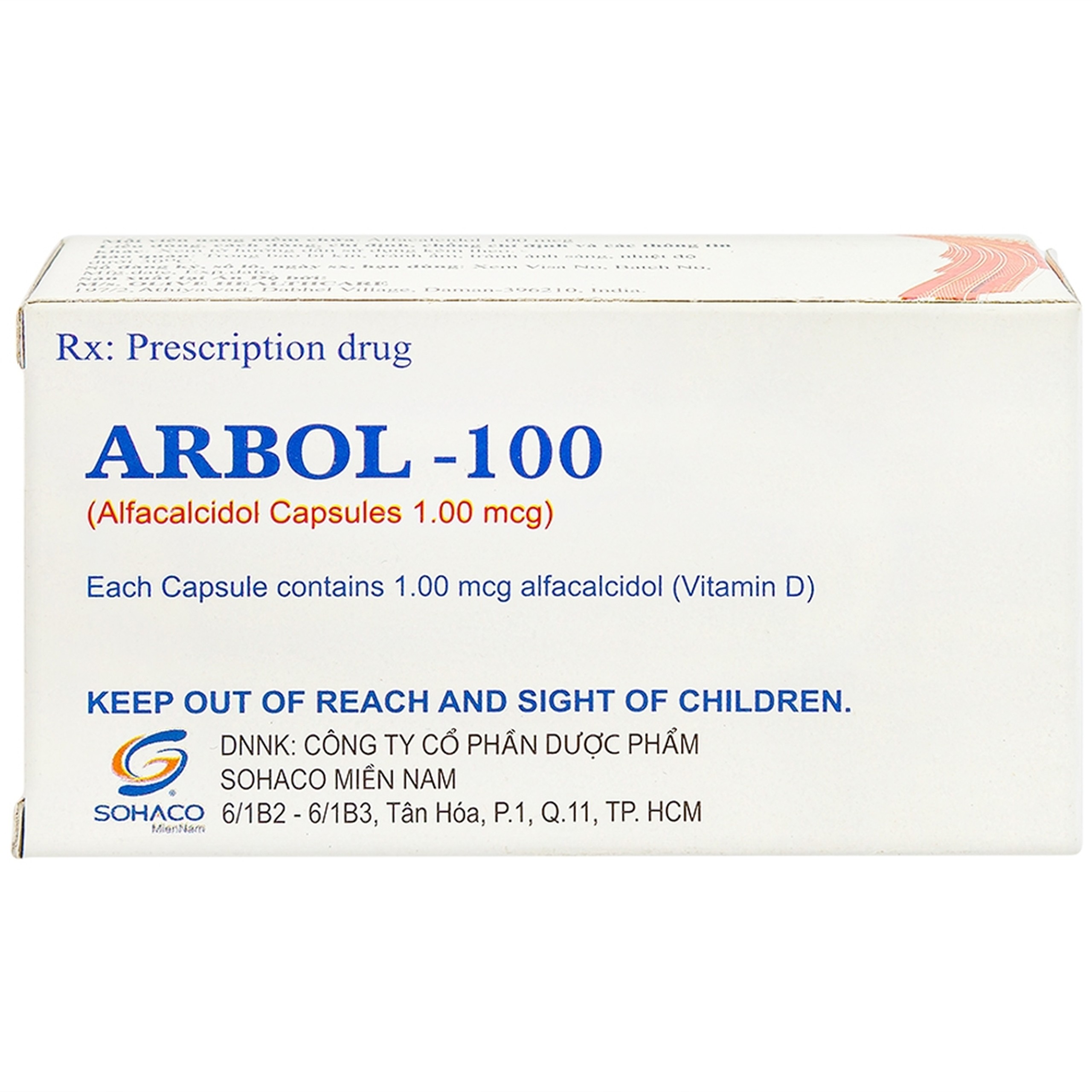 Thuốc Arbol-100 Olive Healthcare dùng trong hạ canxi máu, suy tuyến cận giáp (3 vỉ x 10 viên)