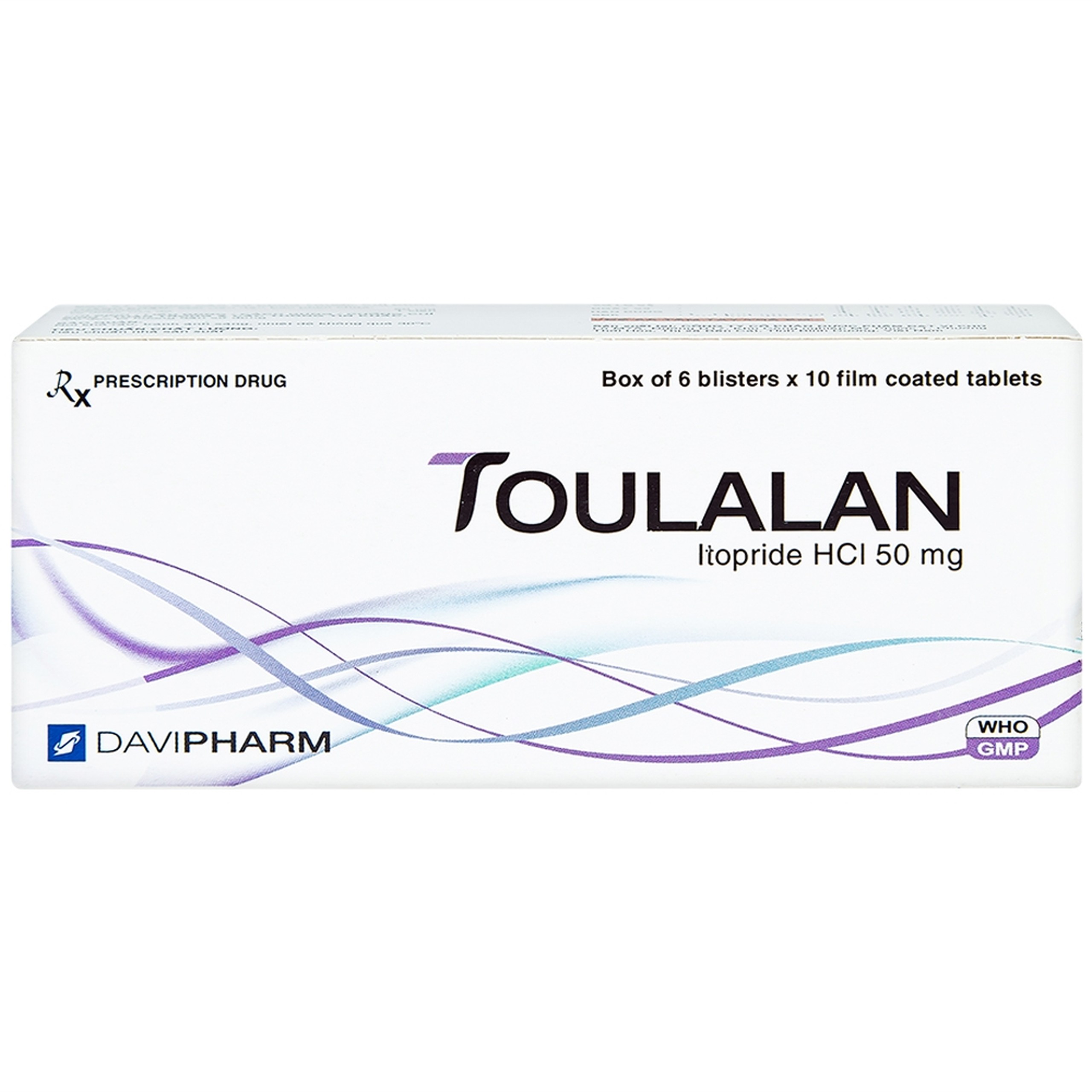 Thuốc Toulalan Davipharm điều trị triệu chứng về dạ dày (6 vỉ x 10 viên)