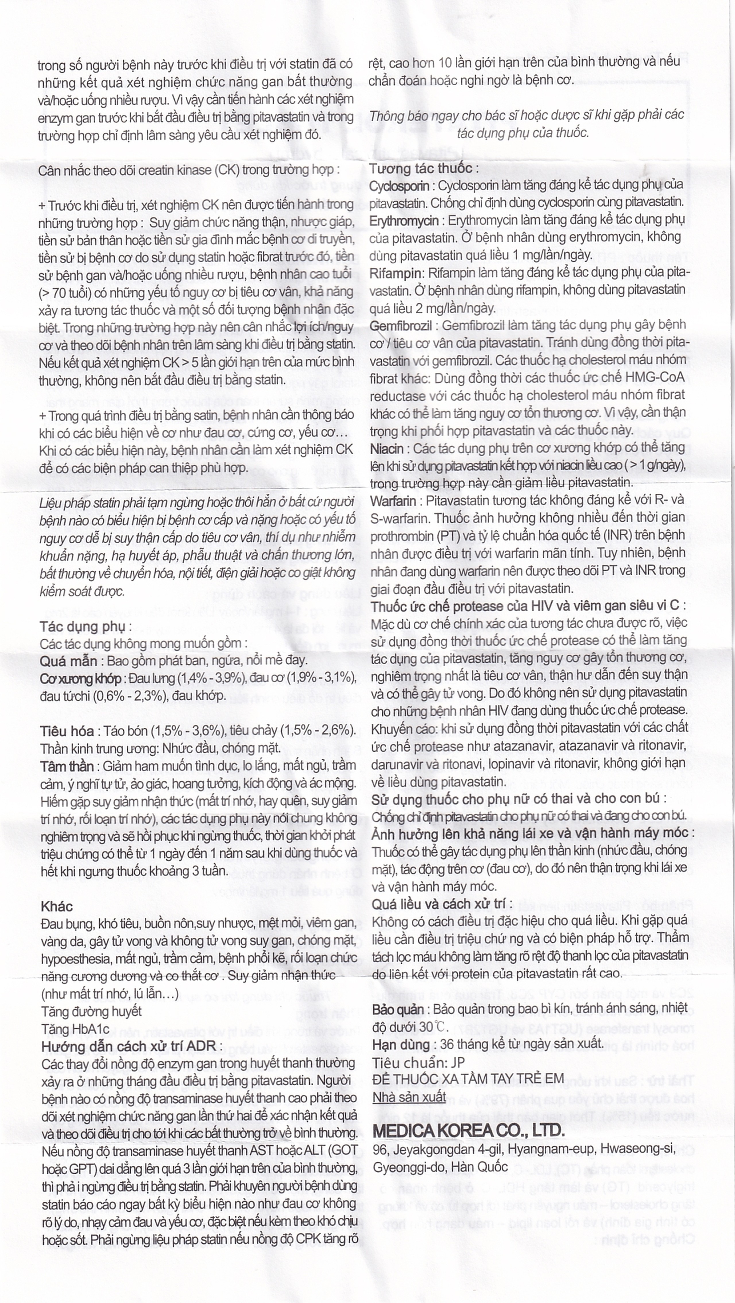 Thuốc Pitaterol Tablet 2mg Medical Korea giảm cholesterol toàn phần (3 vỉ x 10 viên)