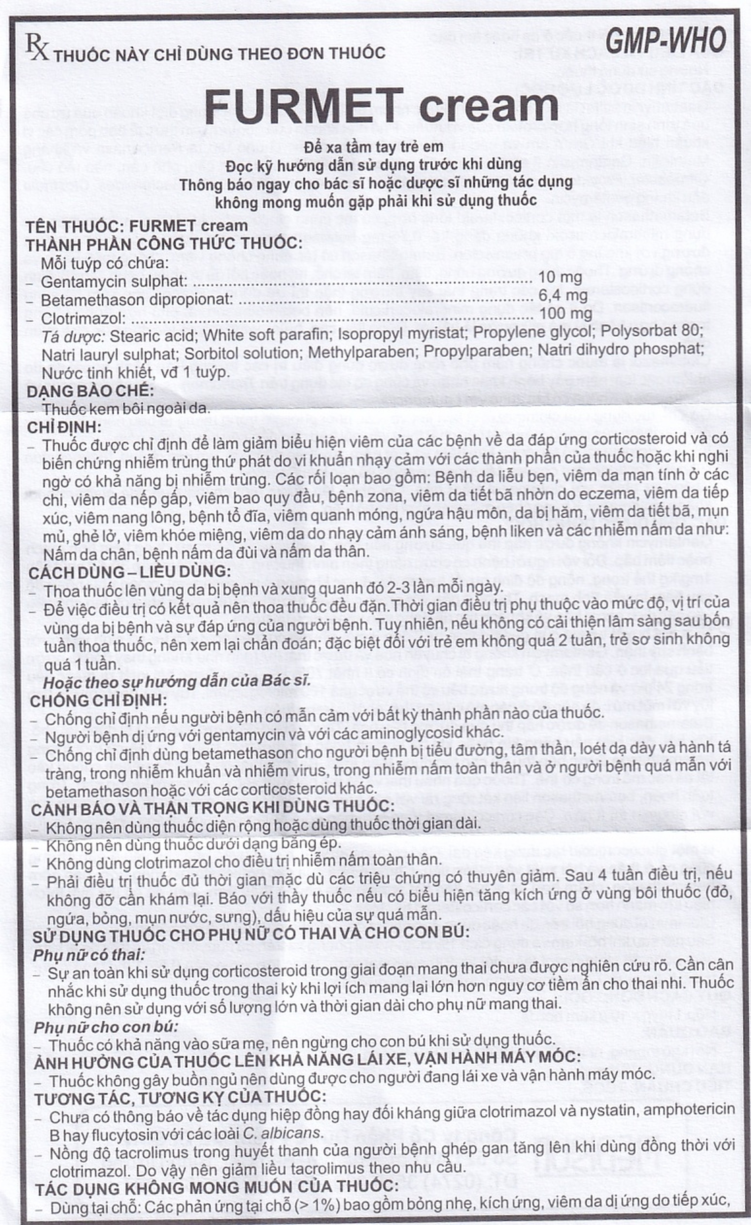 Thuốc bôi Furmet Cream Medisun hỗ trợ điều trị nhiễm trùng da (10g)