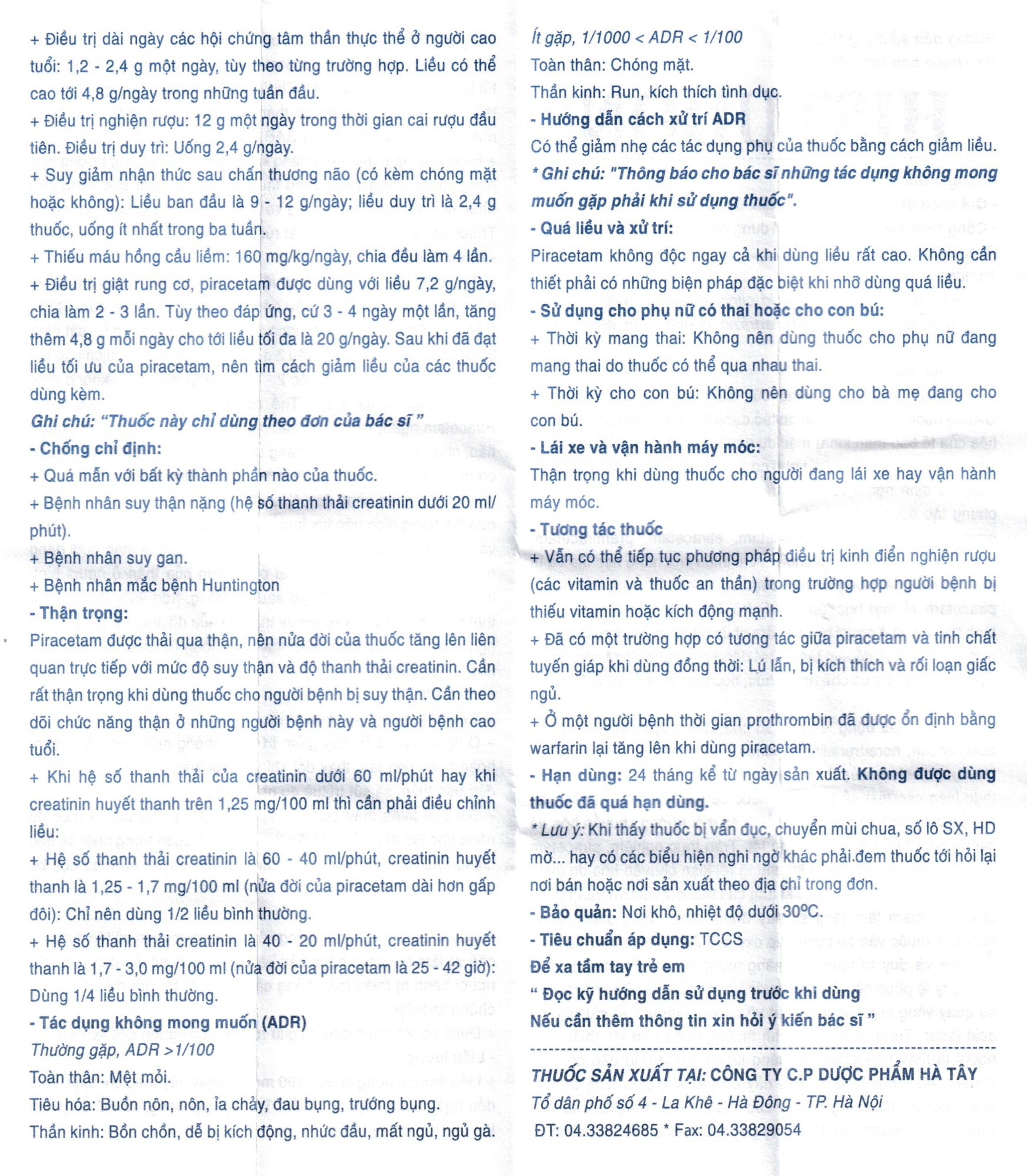 Thuốc Histudon Hataphar điều trị chứng chóng mặt, đột quỵ do thiếu máu (60ml)
