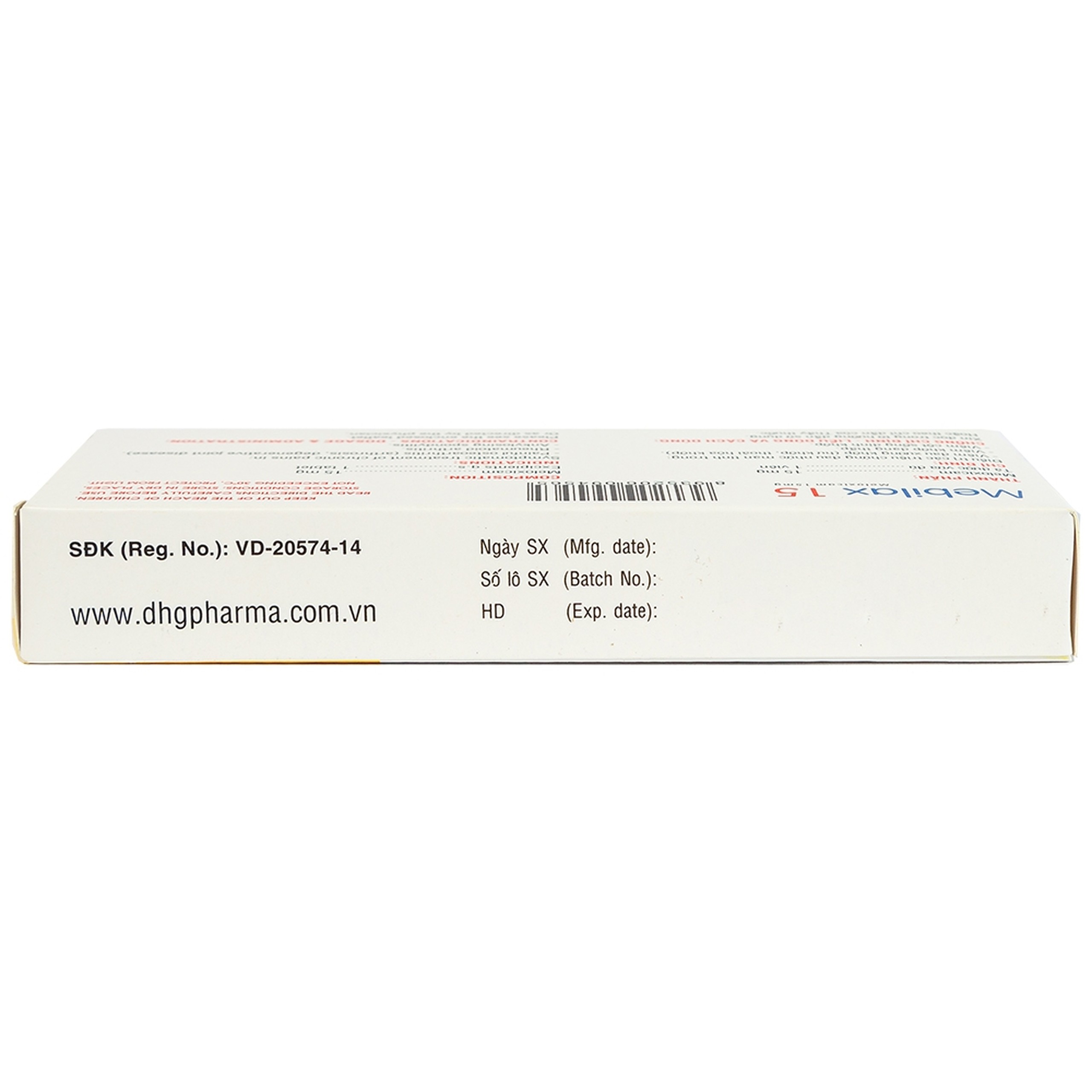 Thuốc Mebilax 15 DHG điều trị viêm đau cơ xương khớp (2 vỉ x 10 viên) 