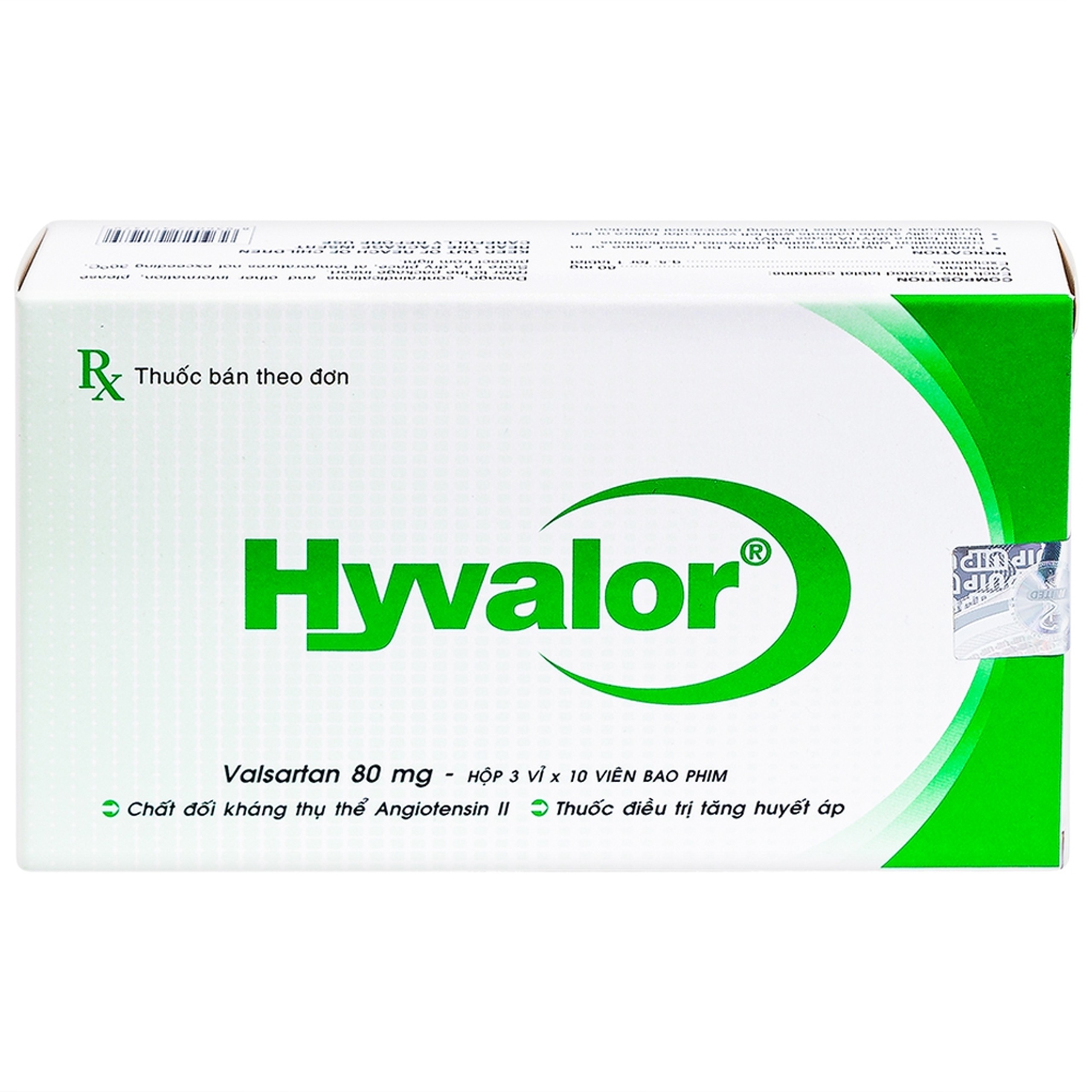 Thuốc Hyvalor 80mg United điều trị tăng huyết áp, suy tim (3 vỉ x 10 viên)