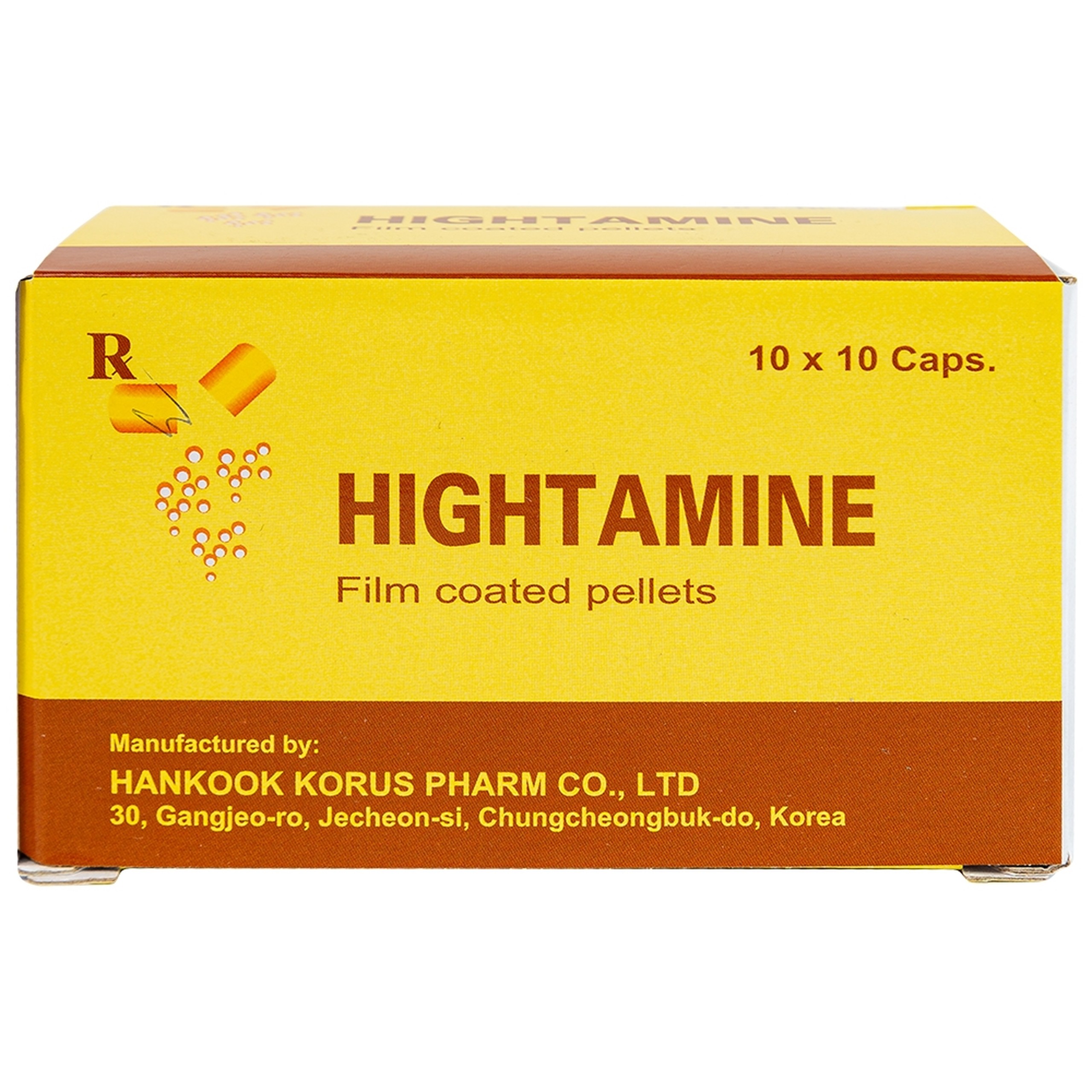 Thuốc Hightamine Hankook bổ sung dinh dưỡng, duy trì thể lực (10 vỉ x 10 viên)