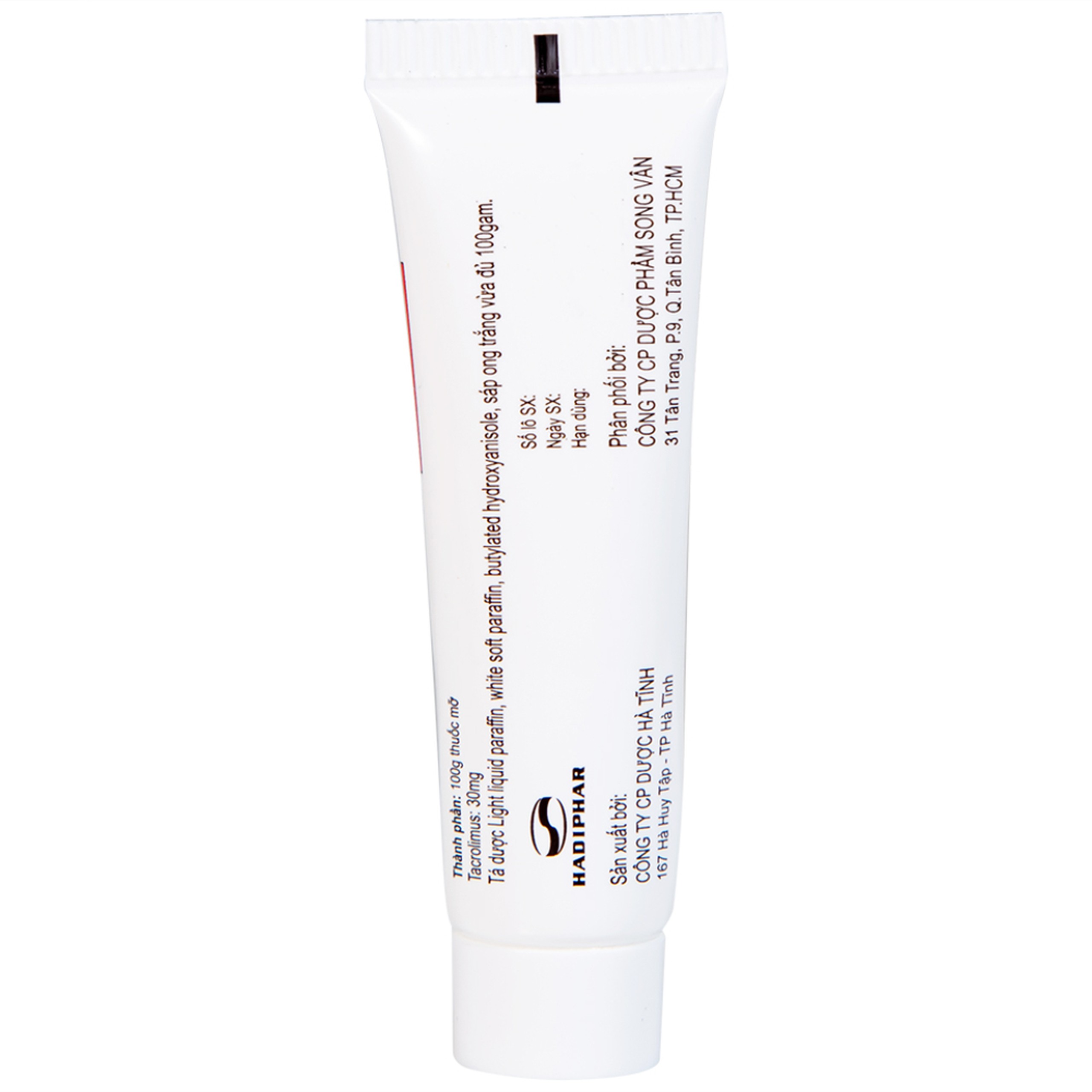 Thuốc mỡ Sovalimus 0.03% Hadiphar điều trị viêm da (10g)