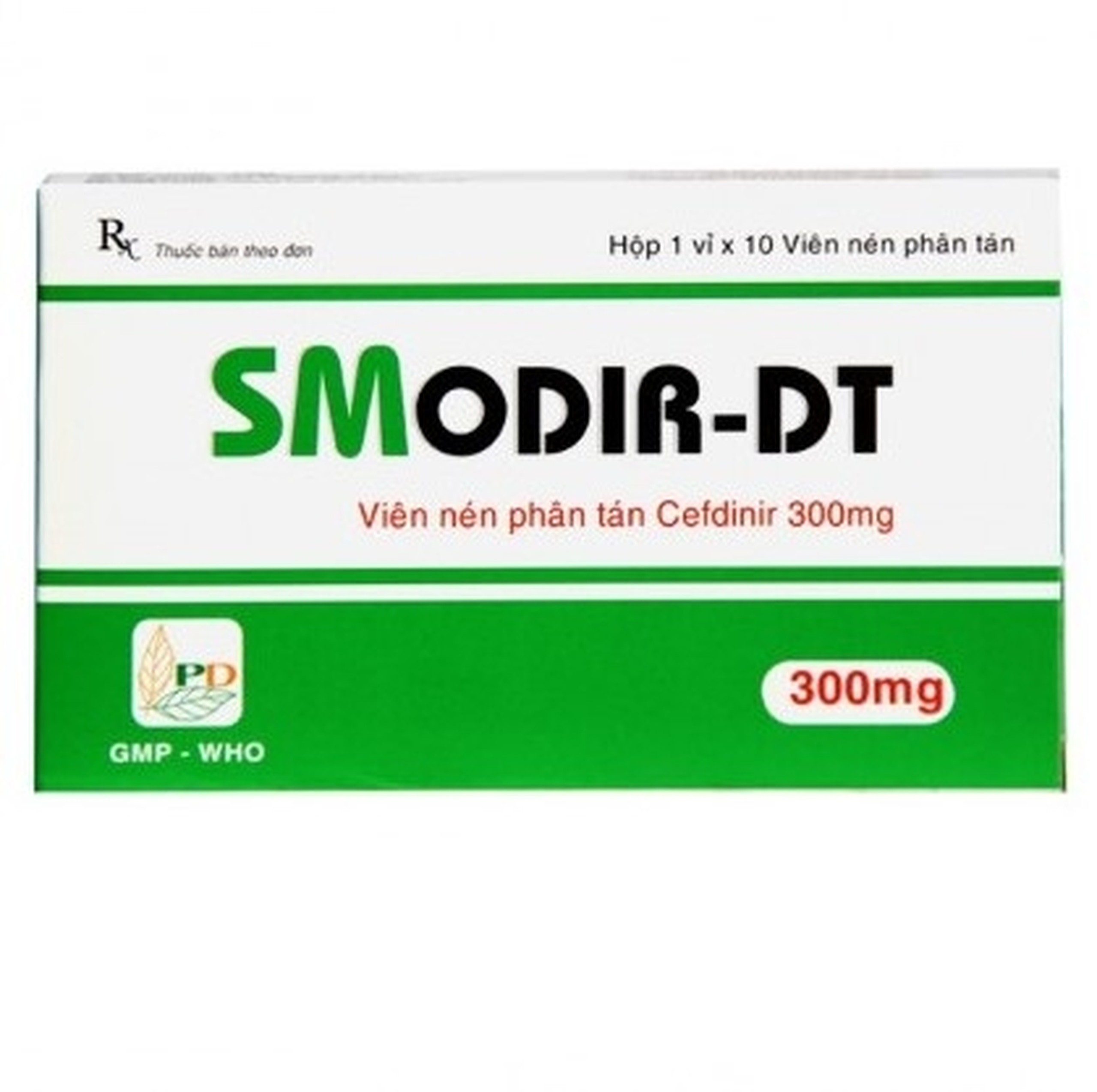 Thuốc Smodir-DT điều trị các nhiễm khuẩn nhẹ và trung bình (1 vỉ x 10 viên)