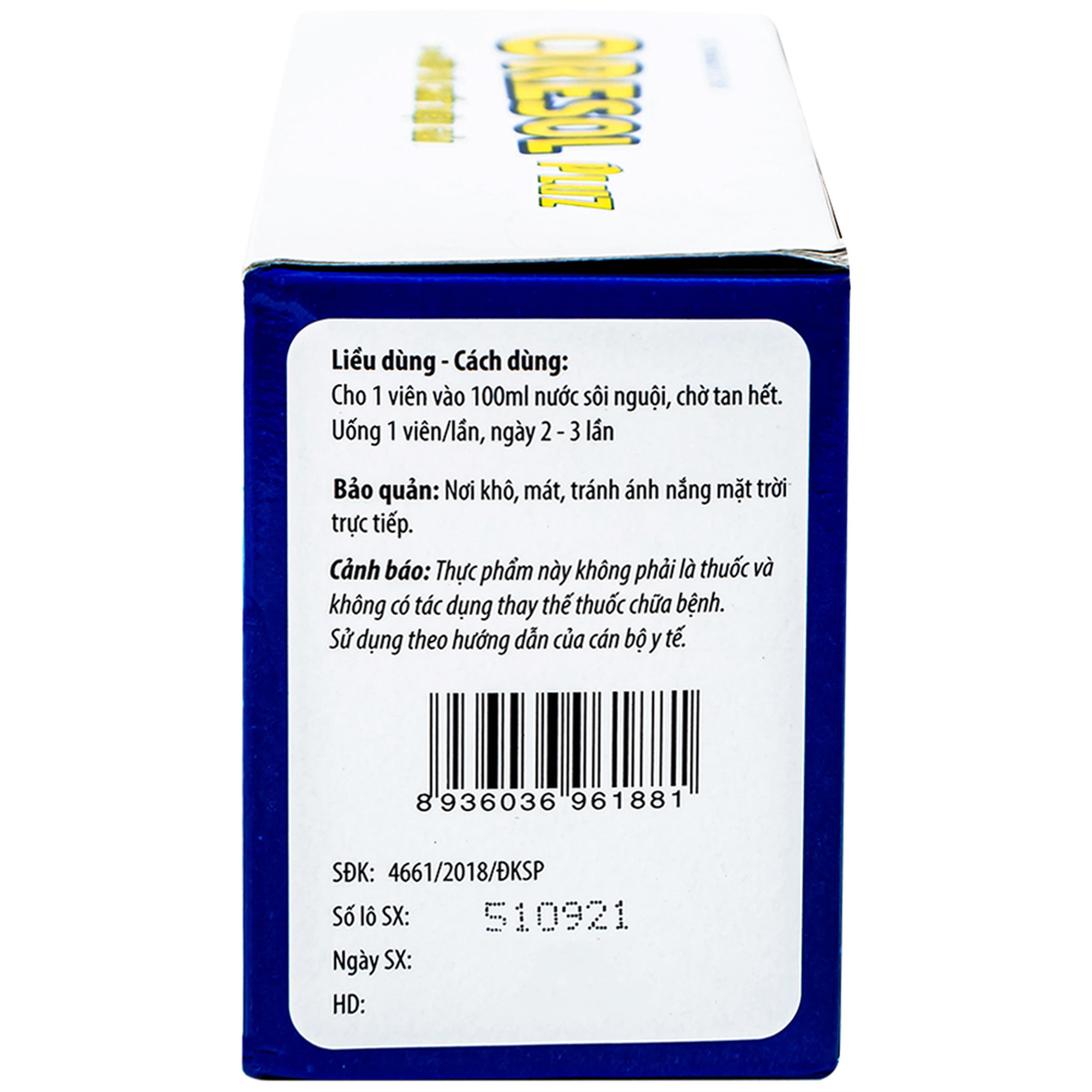 Viên sủi Oresol Pluz Hadiphar giúp bù chất điện giải (10 viên)