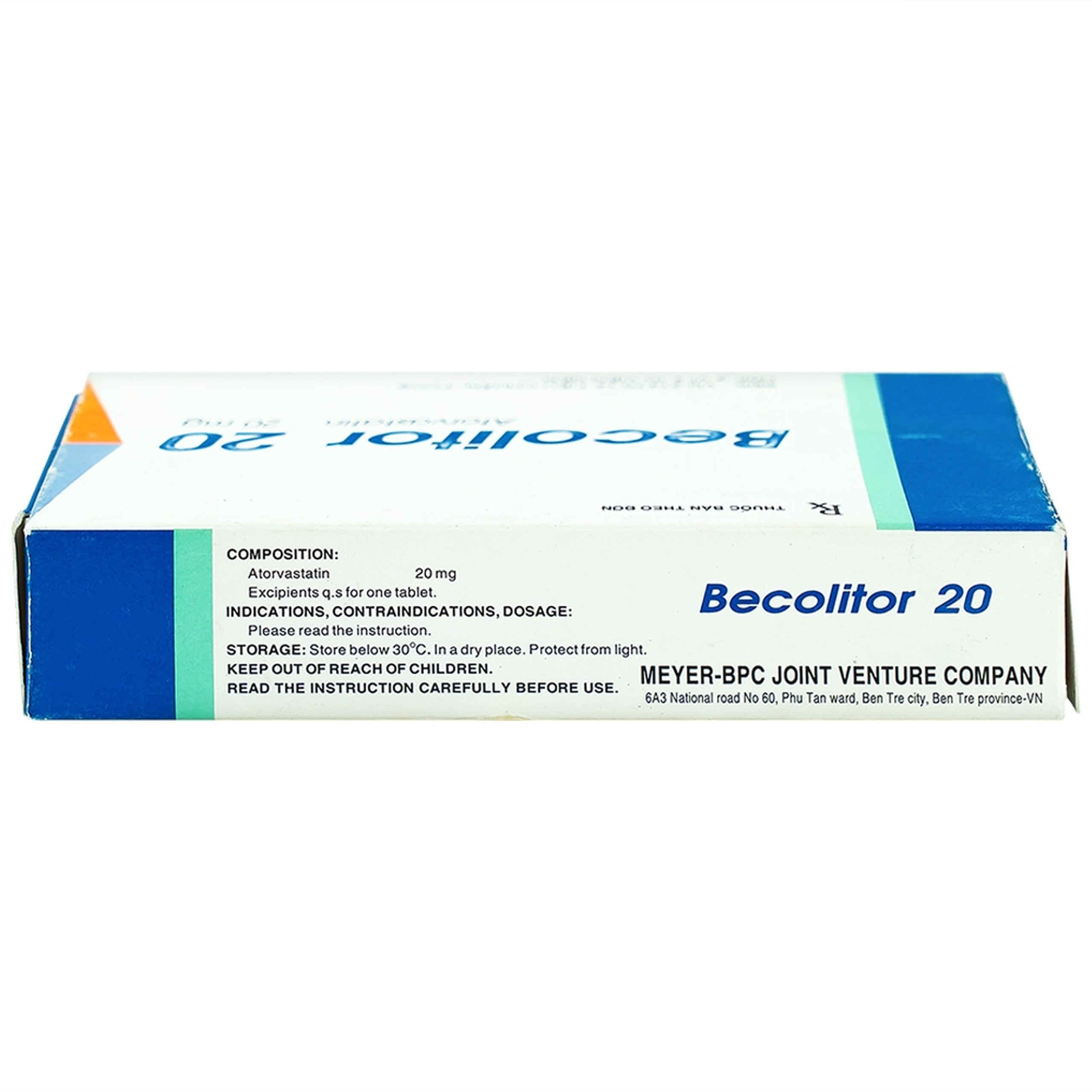 Thuốc Becolitor 20mg Meyer-BPC điều trị tăng cholesterol toàn phần, LDL-cholesterol (30 viên)