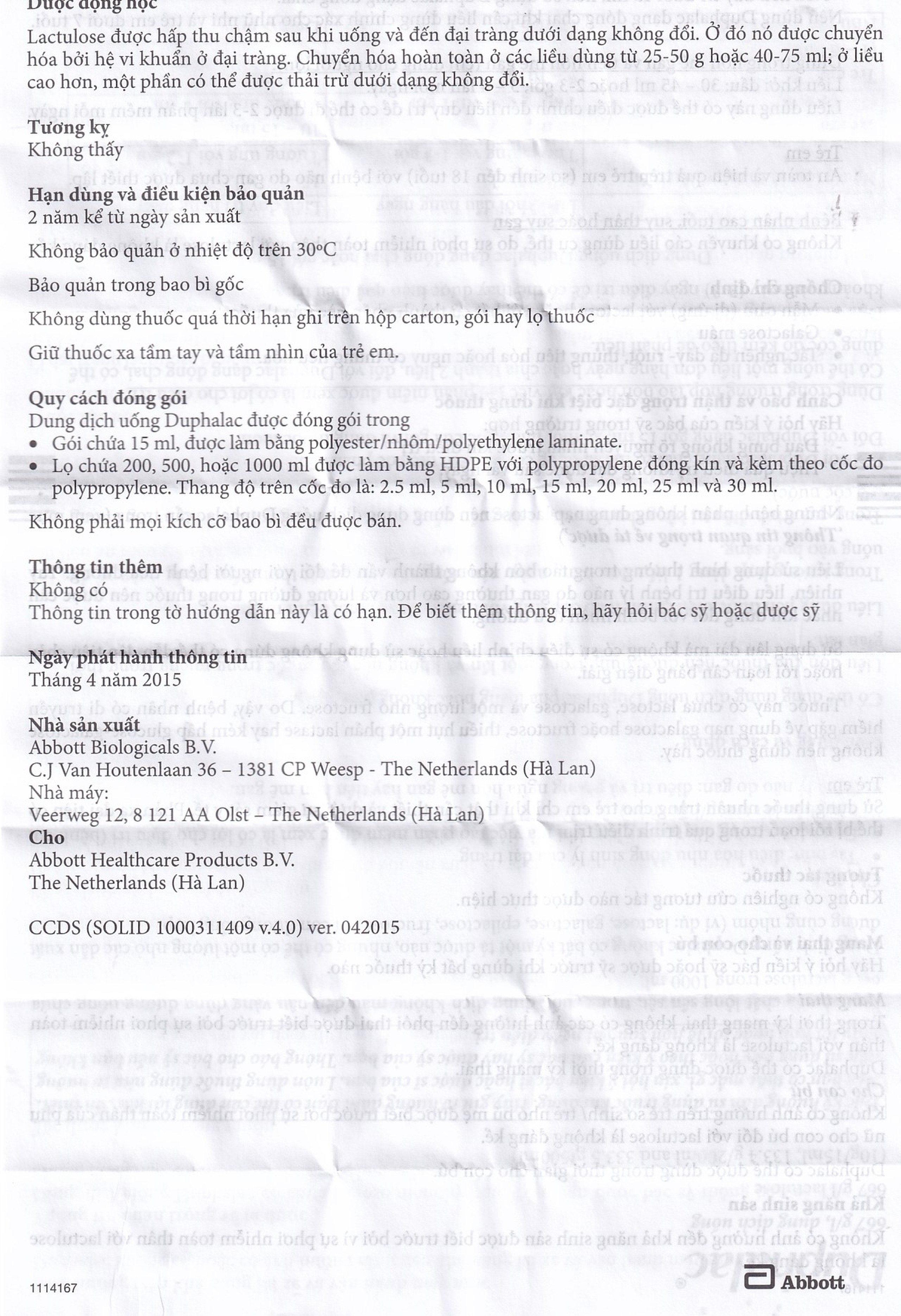 Siro Duphalac Abbott điều trị táo bón (200ml)