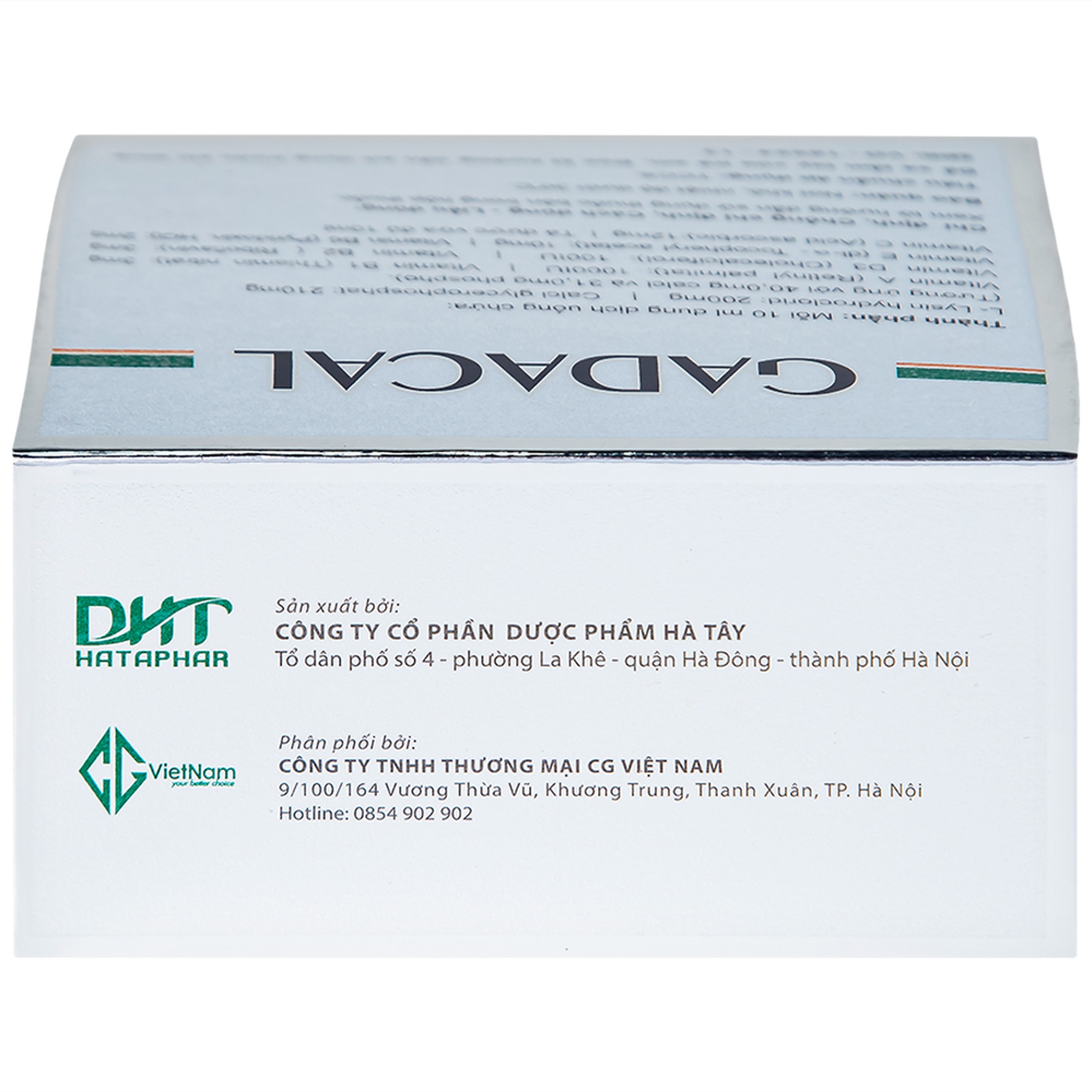 Dung dịch uống Gadacal Hà Tây bổ sung Calci, Lysin và các Vitamin (20 ống x 10ml)