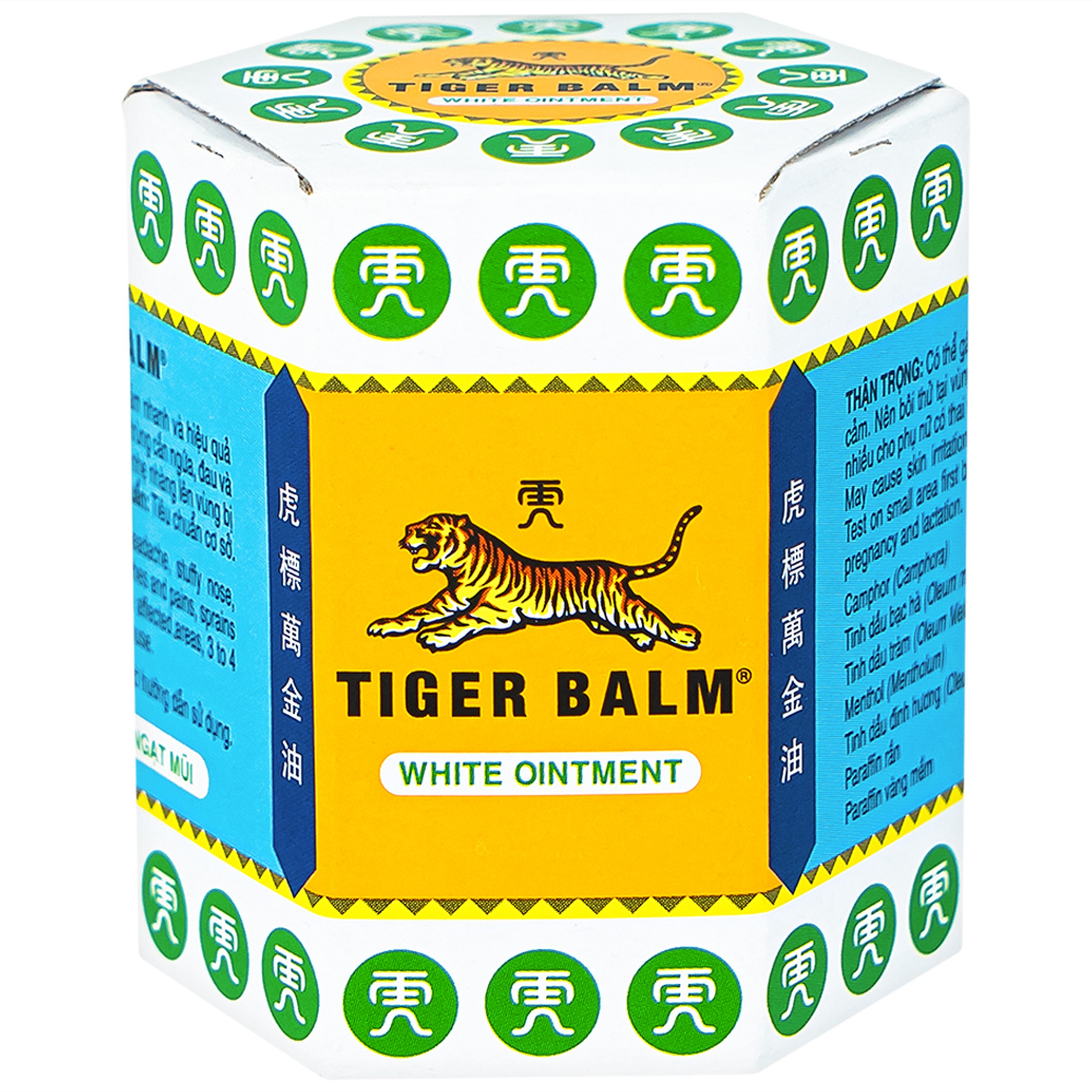 Thuốc mỡ Tiger Balm White Ointment Haw Par giảm đau đầu và ngạt mũi (30g)