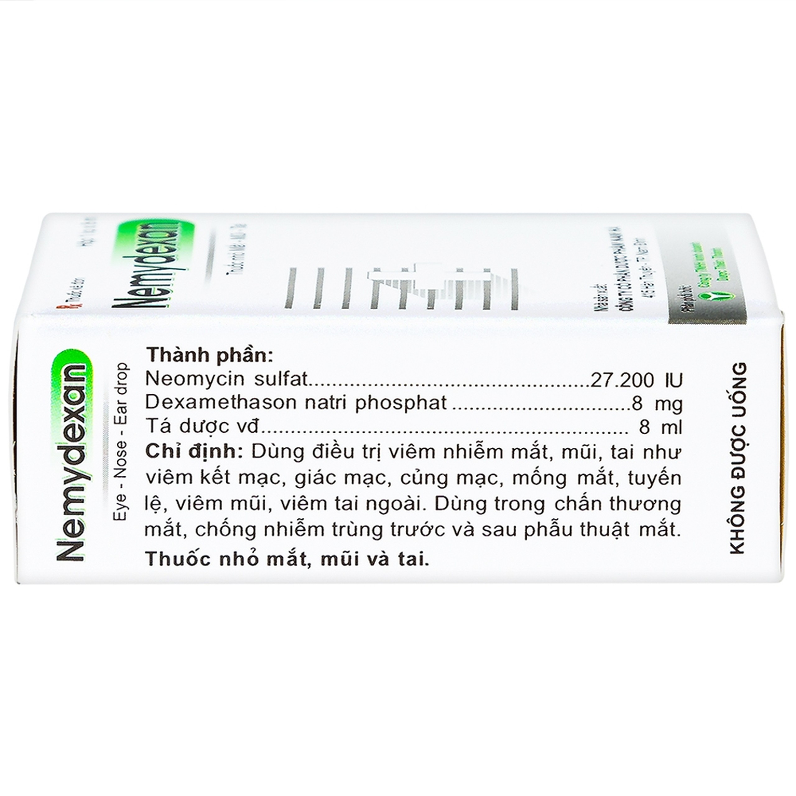 Thuốc nhỏ mắt mũi tai Nemydexan Nam Hà điều trị viêm kết mạc, viêm mũi, viêm tai ngoài (8ml)