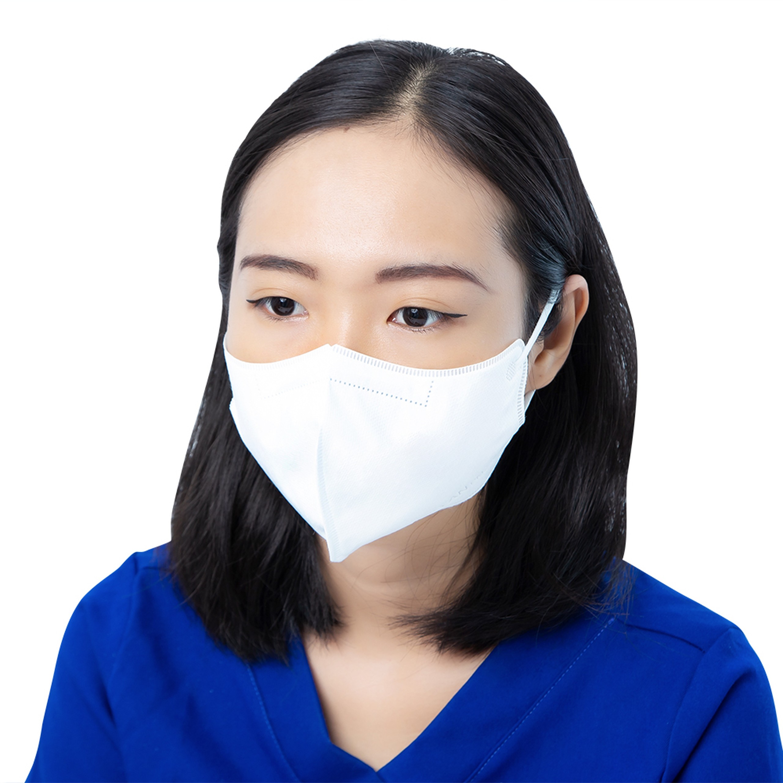 Khẩu trang 4 lớp Mayan 3D Mask Medi màu trắng (5 cái) ngăn bụi mịn PM 2.5, ngăn ngừa 99% vi khuẩn