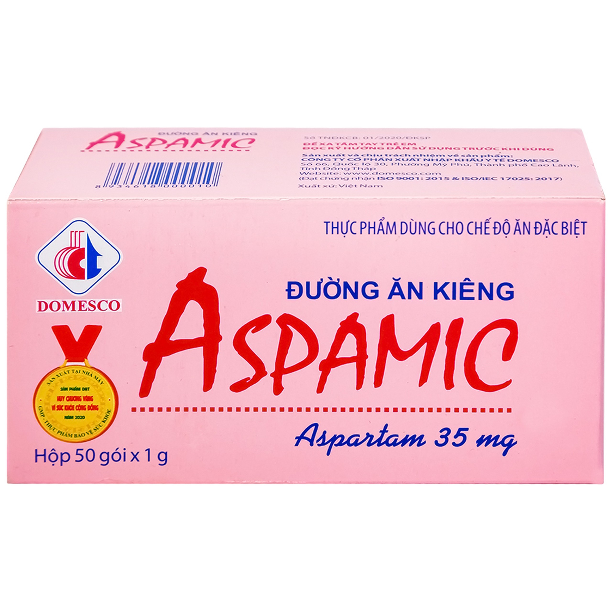 Đường Ăn Kiêng Aspamic Domesco (50 gói)
