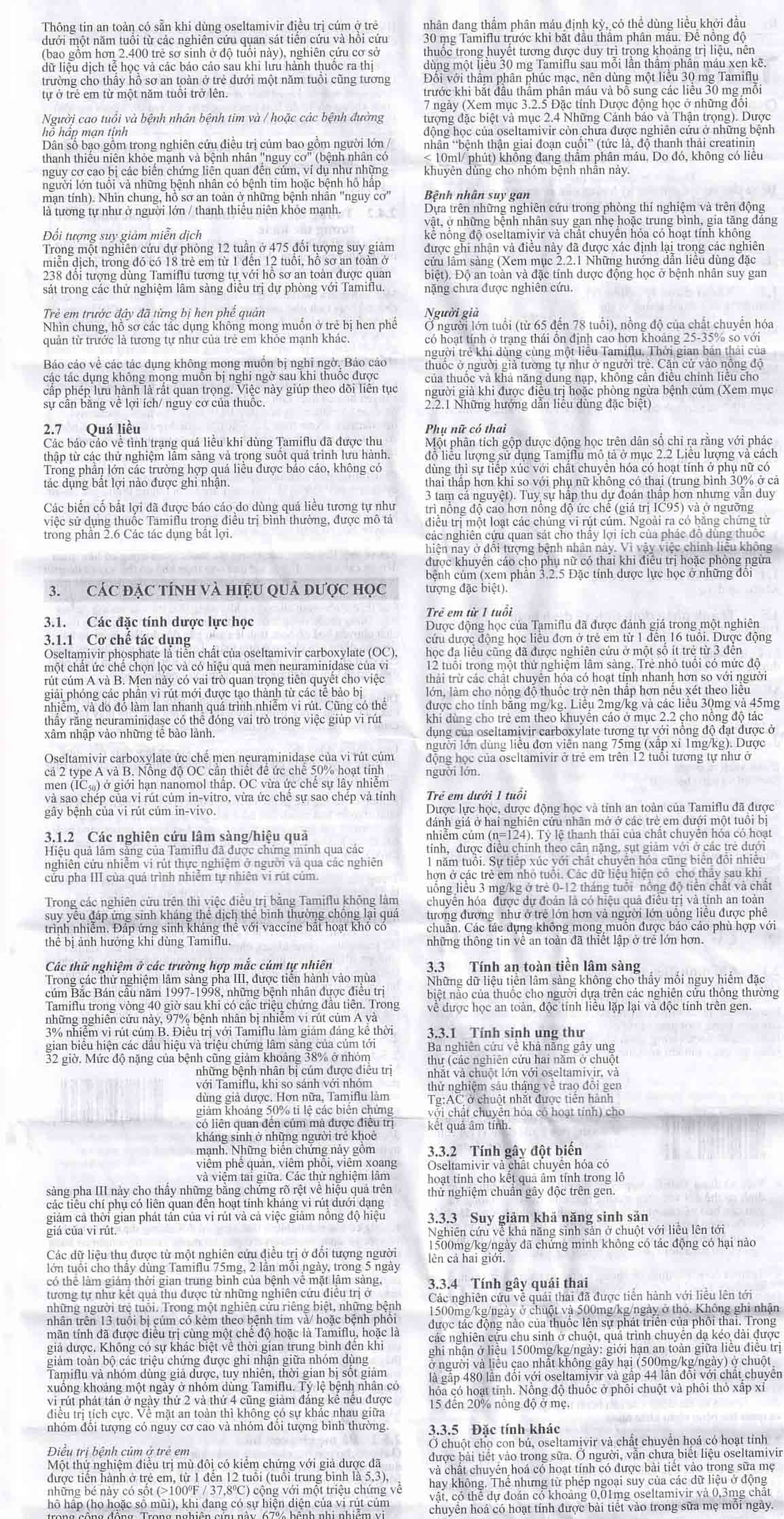 Thuốc Tamiflu Roche điều trị bệnh cúm (1 vỉ x 10 viên)