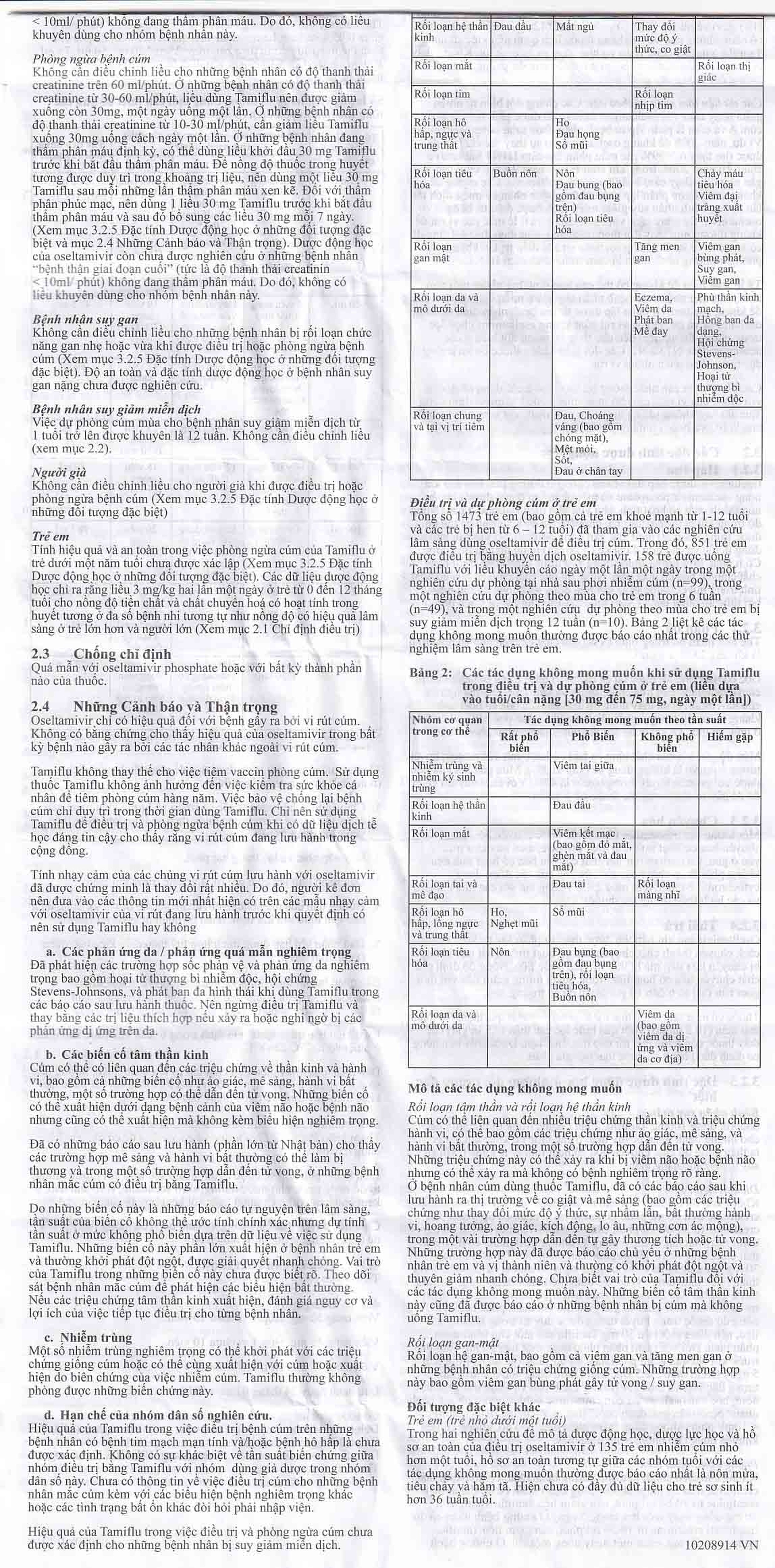 Thuốc Tamiflu Roche điều trị bệnh cúm (1 vỉ x 10 viên)