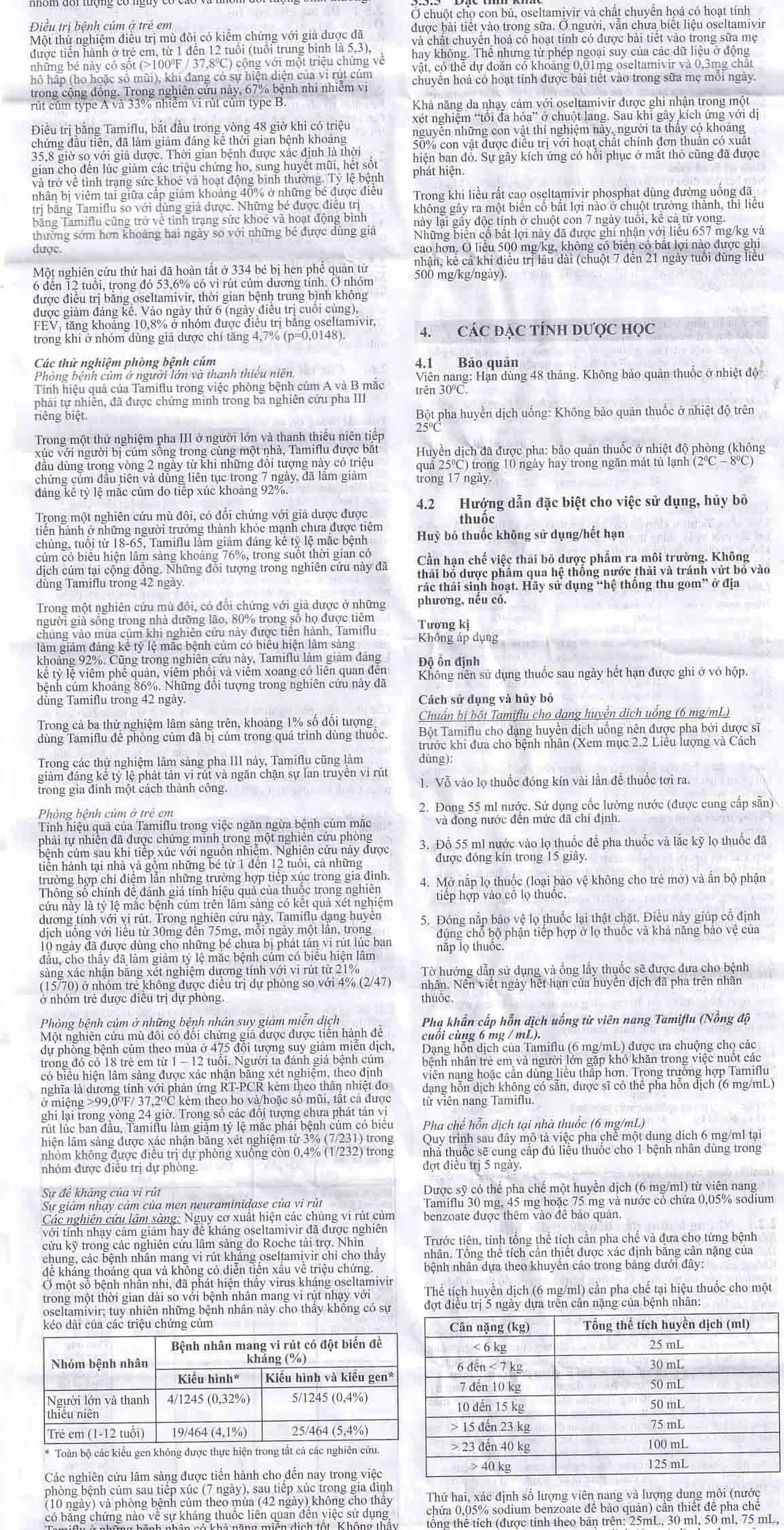 Thuốc Tamiflu Roche điều trị bệnh cúm (1 vỉ x 10 viên)