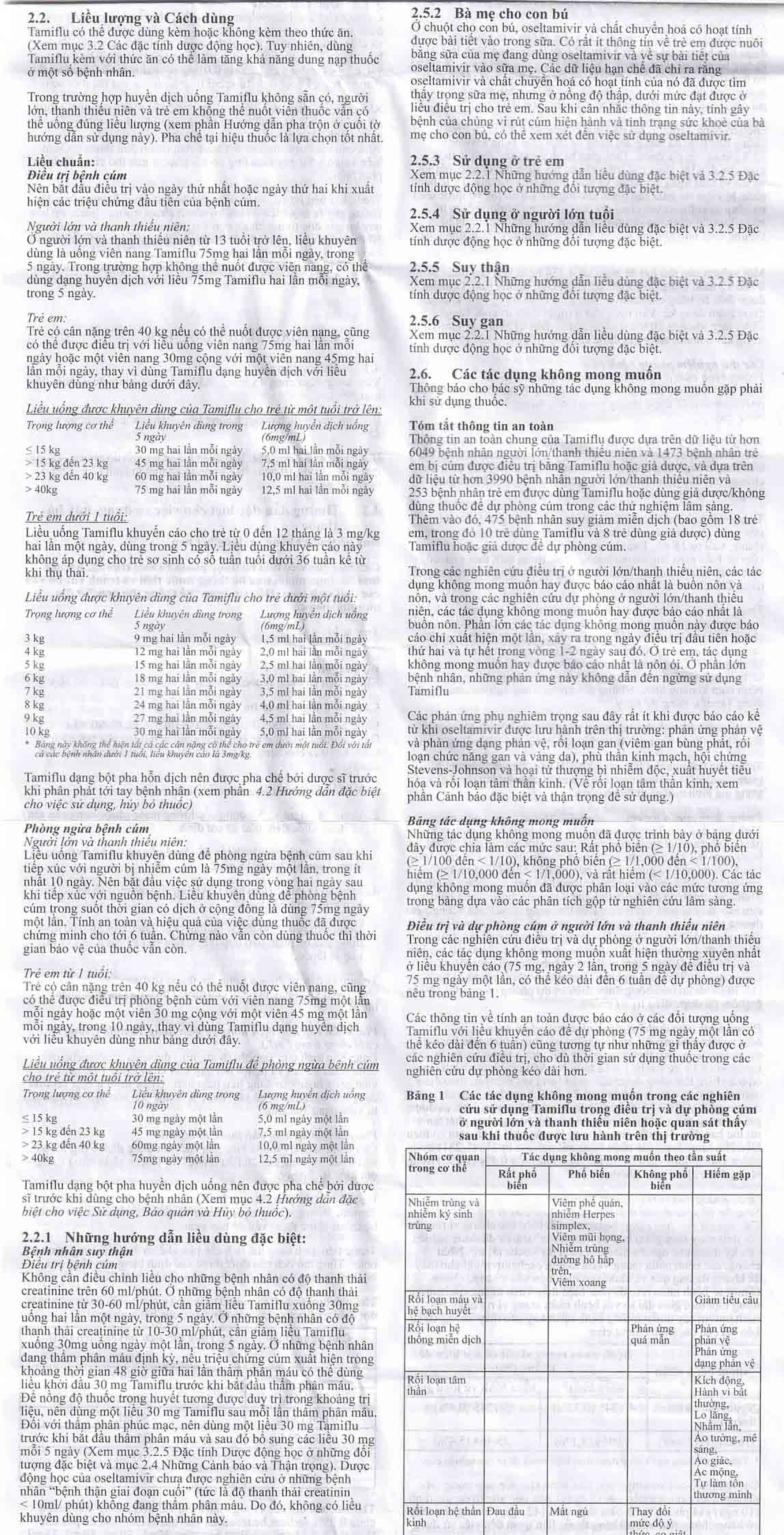 Thuốc Tamiflu Roche điều trị bệnh cúm (1 vỉ x 10 viên)