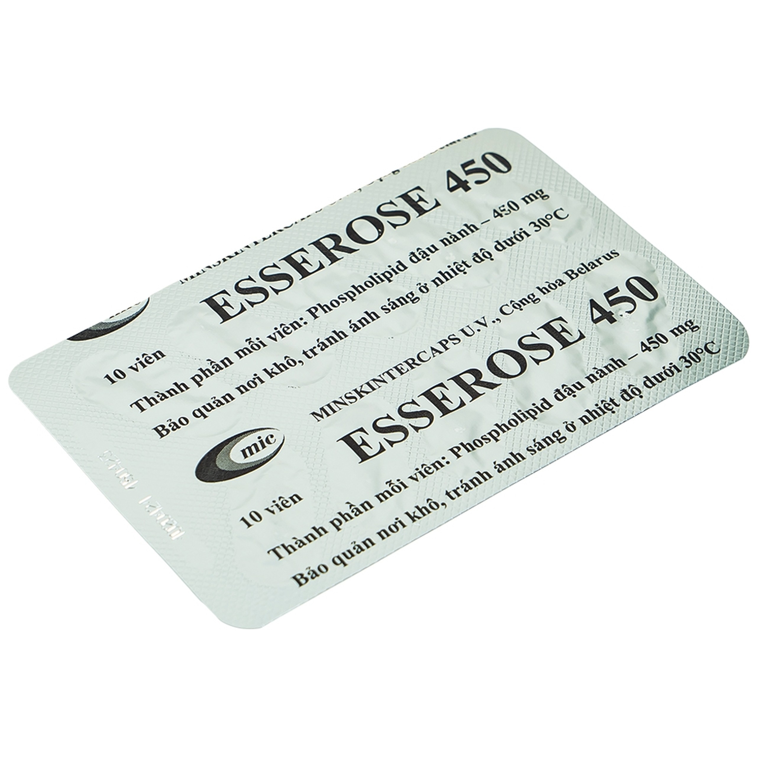 Thuốc Esserose 450 Minskintercaps cải thiện các triệu chứng bệnh lý gan (5 vỉ x 10 viên)