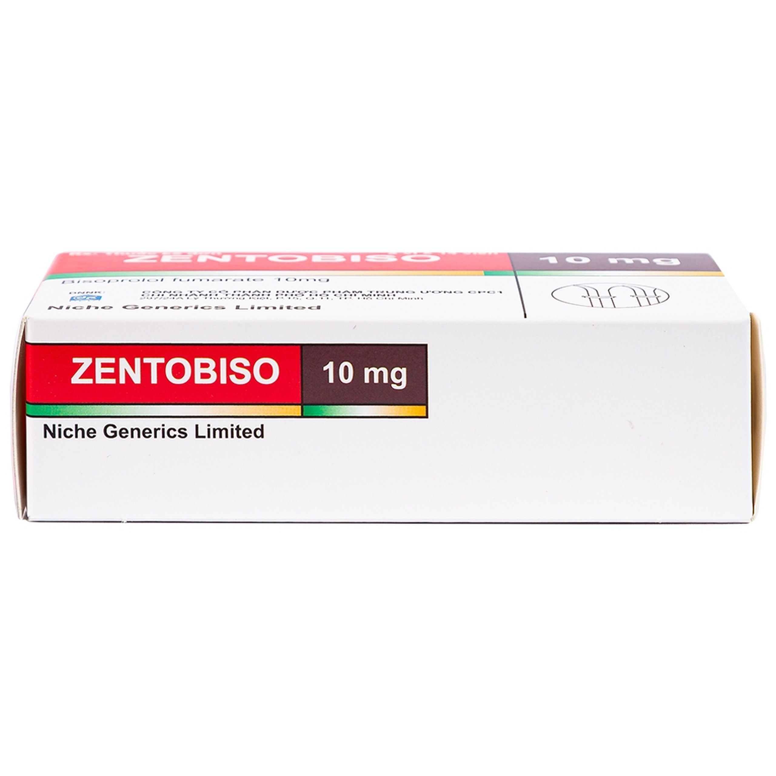 Thuốc Zentobiso 10mg Niche Generics điều trị suy tim mãn tính ổn định (2 vỉ x 14 viên) 