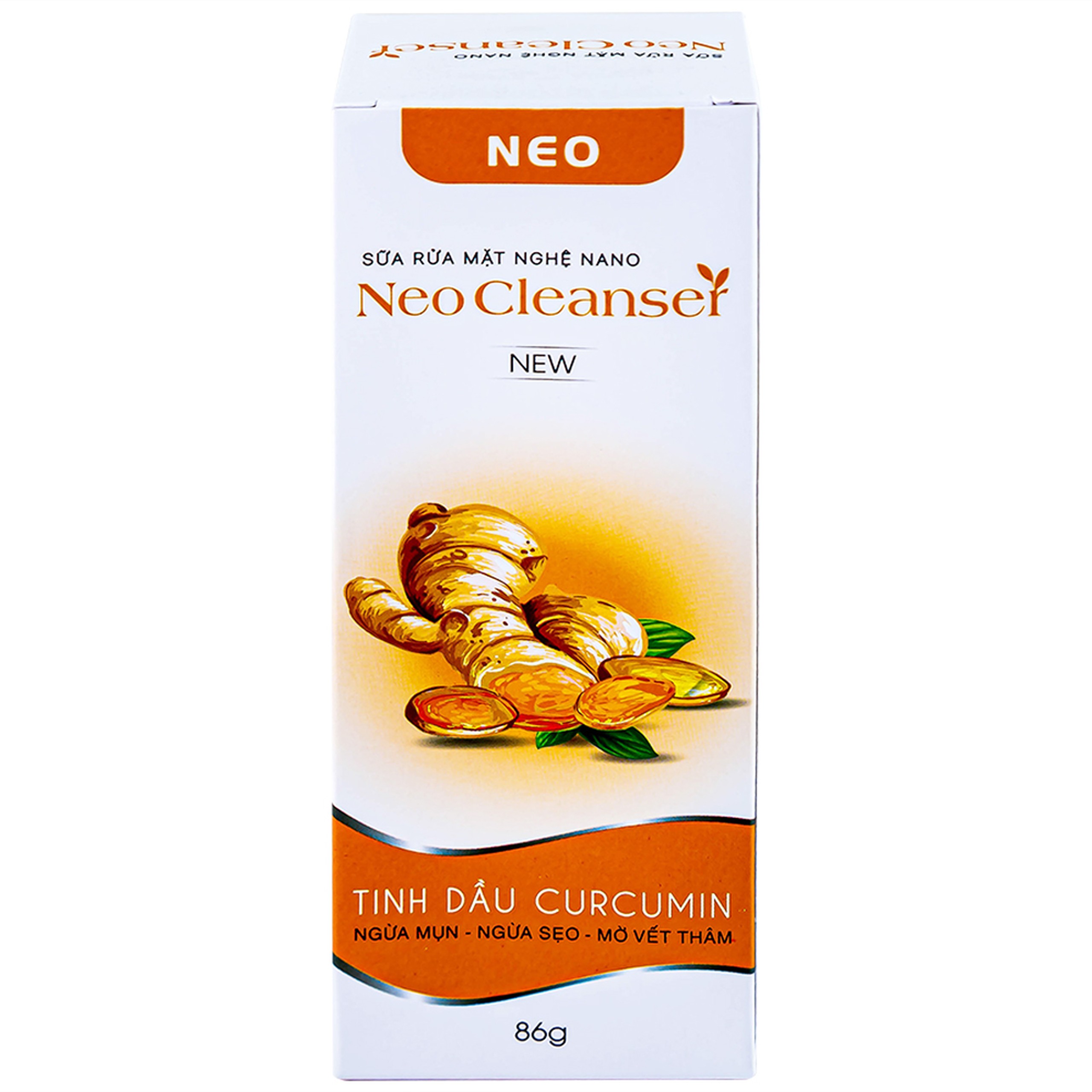 Sữa rửa mặt nghệ Nano Neo Cleanser ngừa mụn, ngừa sẹo, mờ vết thâm (86g)