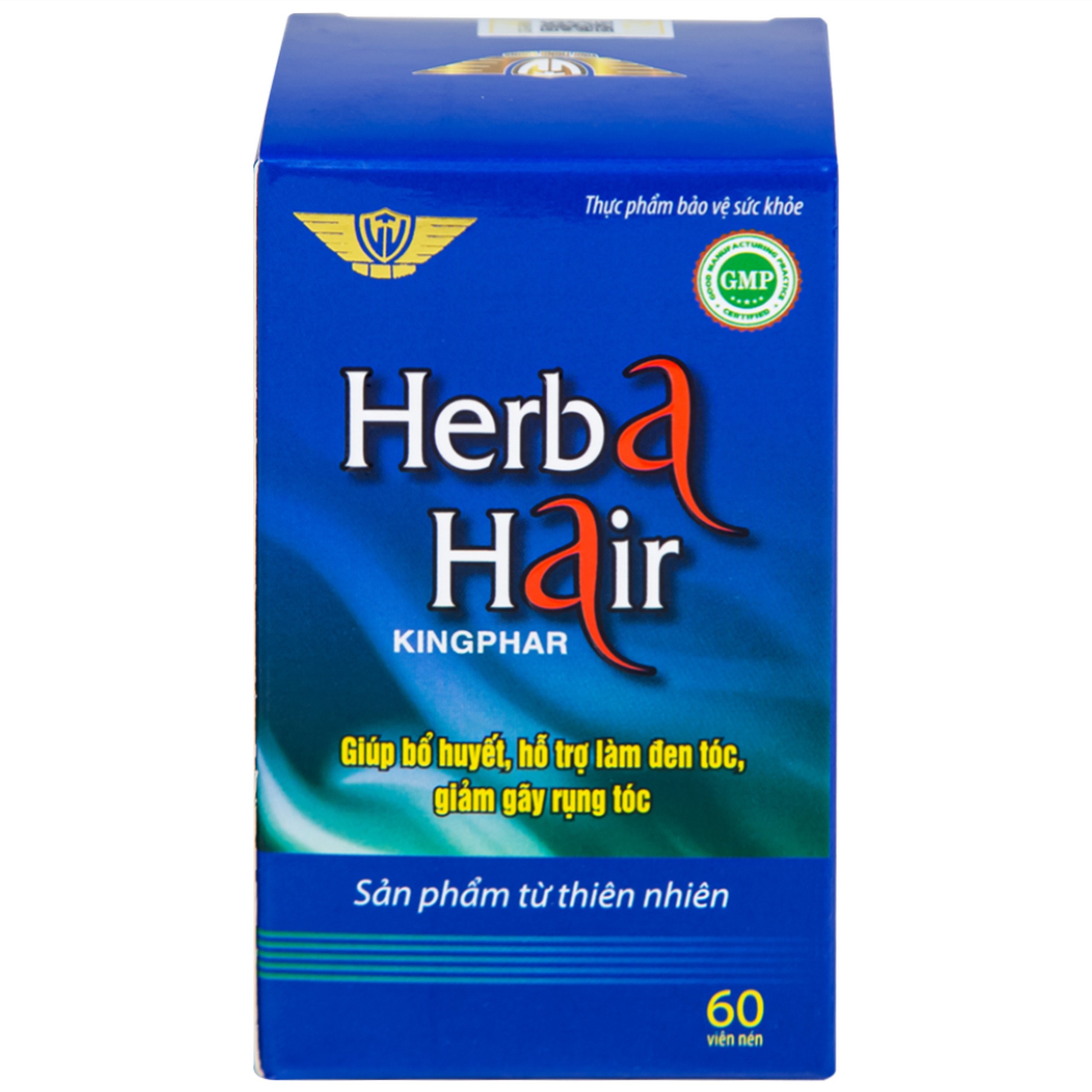 Viên uống Herba Hair Kingphar bổ huyết, hỗ trợ làm đen tóc (60 viên)