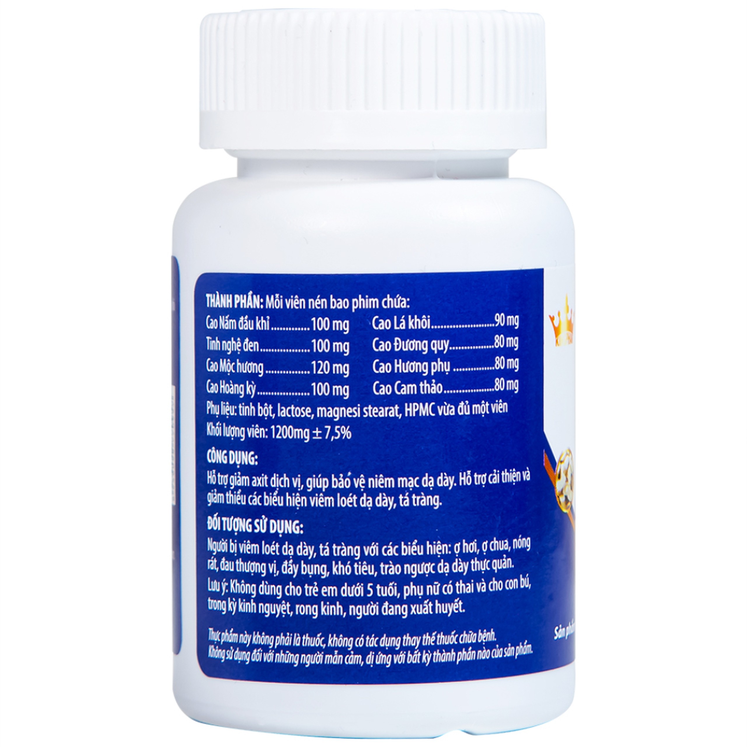 Viên uống An Dạ Kingphar hỗ trợ giảm chứng đau rát vùng thượng vị, xung huyết hang vị (60 viên)