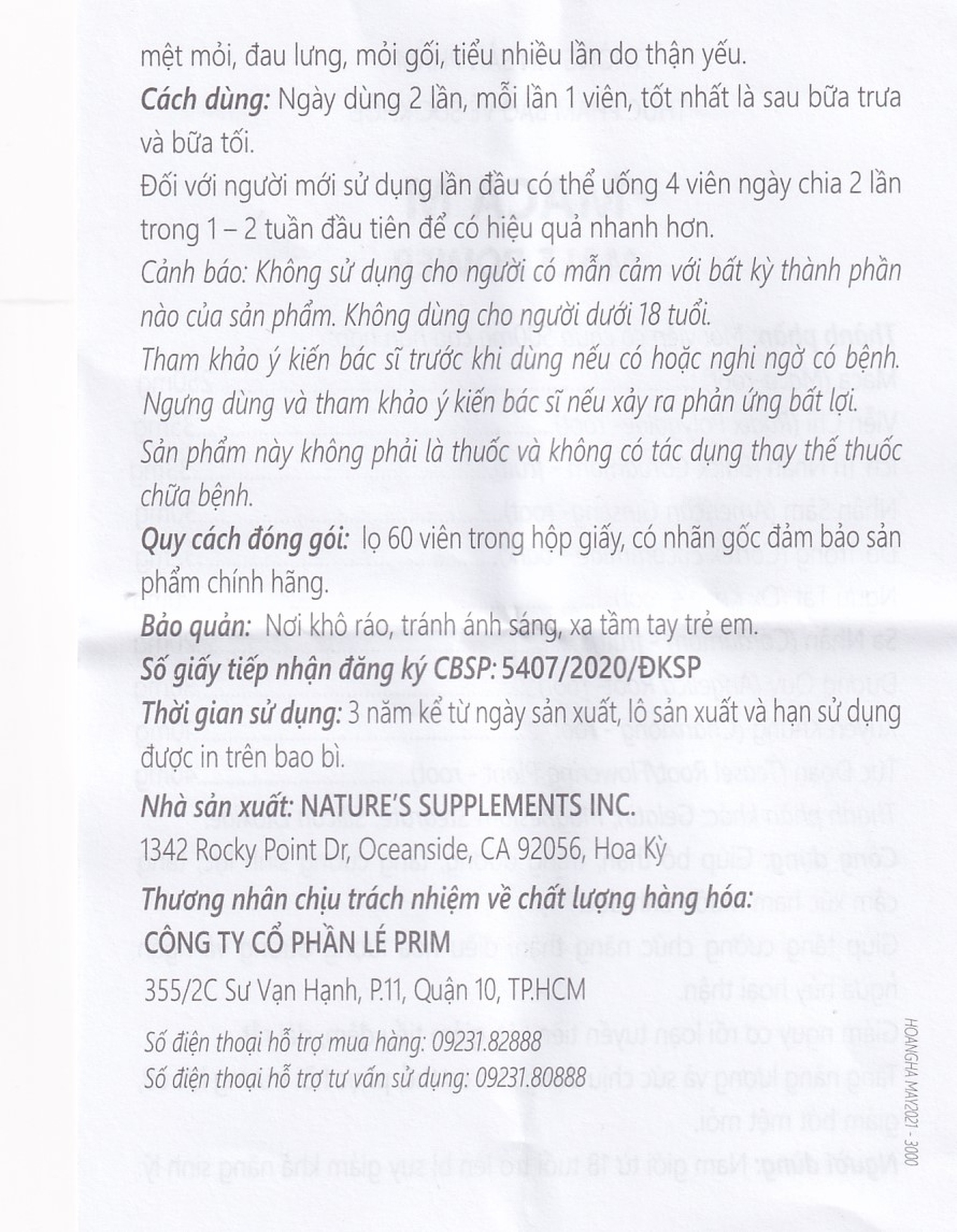 Viên uống Maca M Male Power hỗ trợ bổ thận, tráng dương (60 viên)