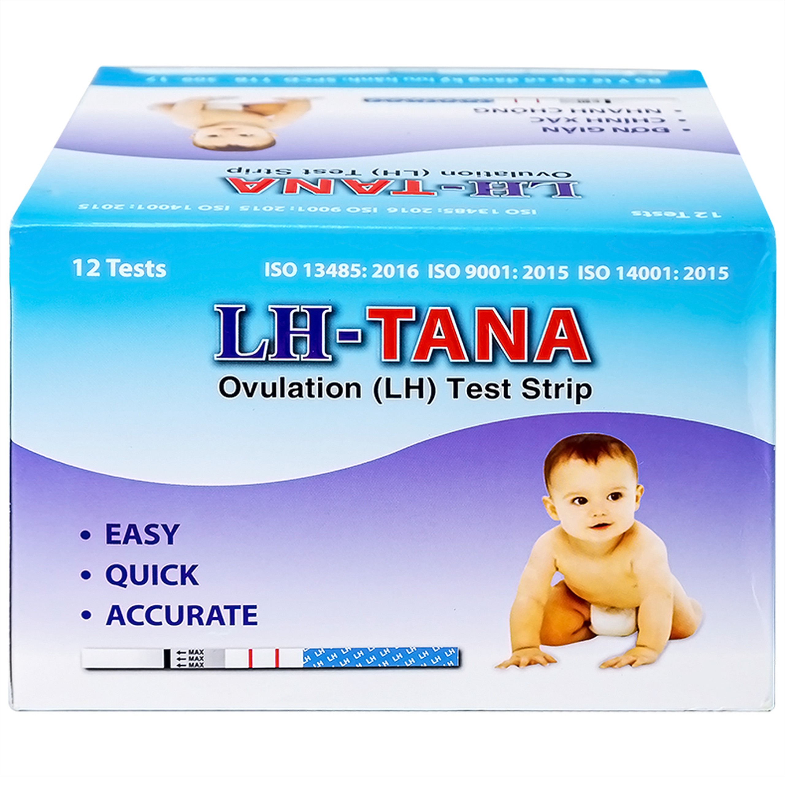 Que thử rụng trứng LH-Tana (12 cái) dùng xác định ngày rụng trứng nhanh chóng, đơn giản
