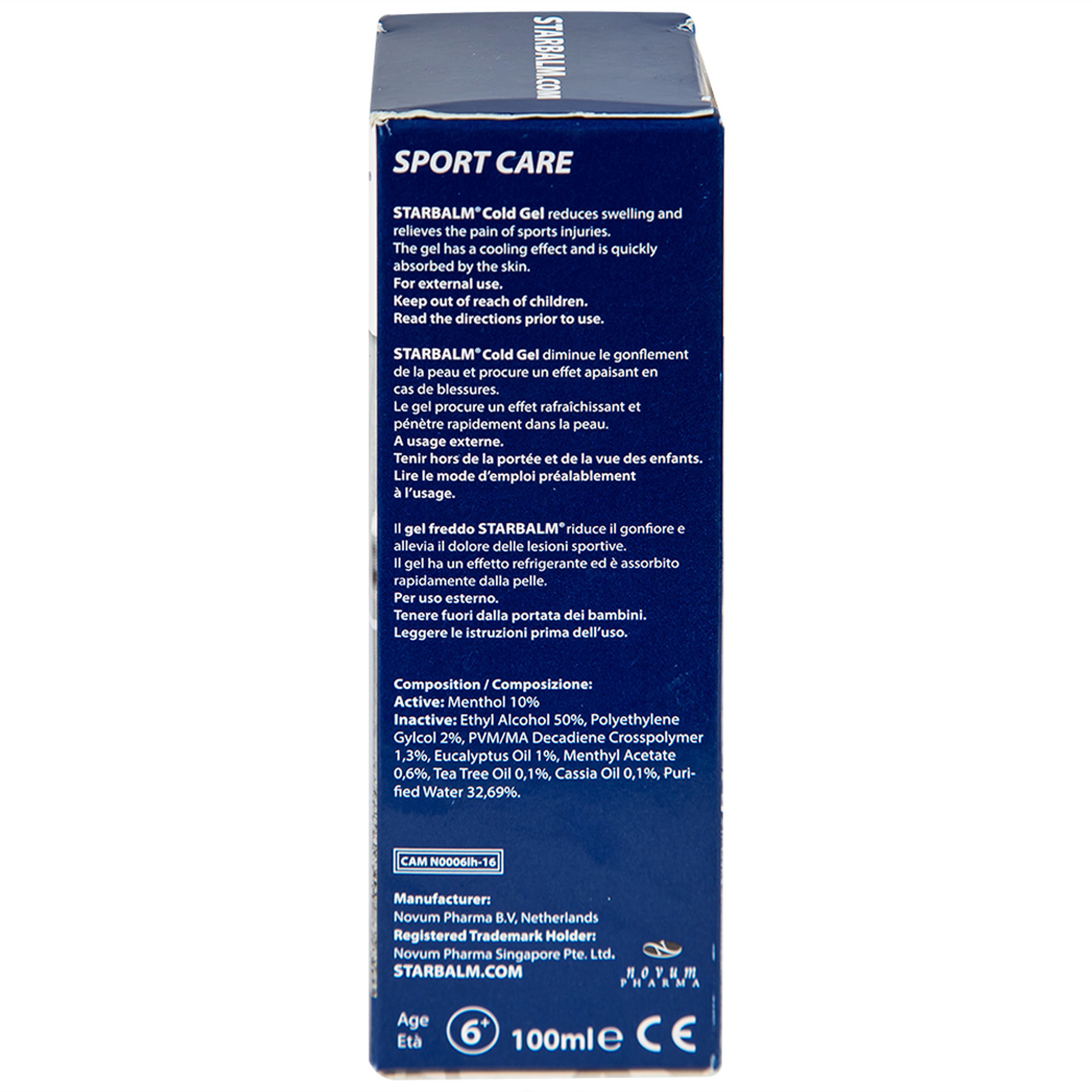 Gel lạnh giảm đau Starbalm Cold Gel 100ml giảm thâm tím, bong gân, giảm đau cơ, phục hồi chấn thương