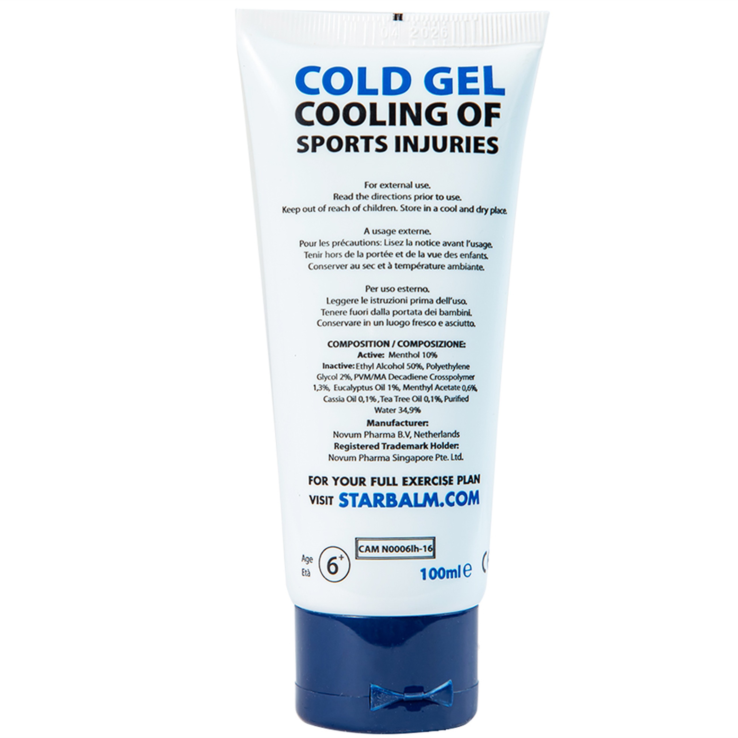 Gel lạnh giảm đau Starbalm Cold Gel 100ml giảm thâm tím, bong gân, giảm đau cơ, phục hồi chấn thương