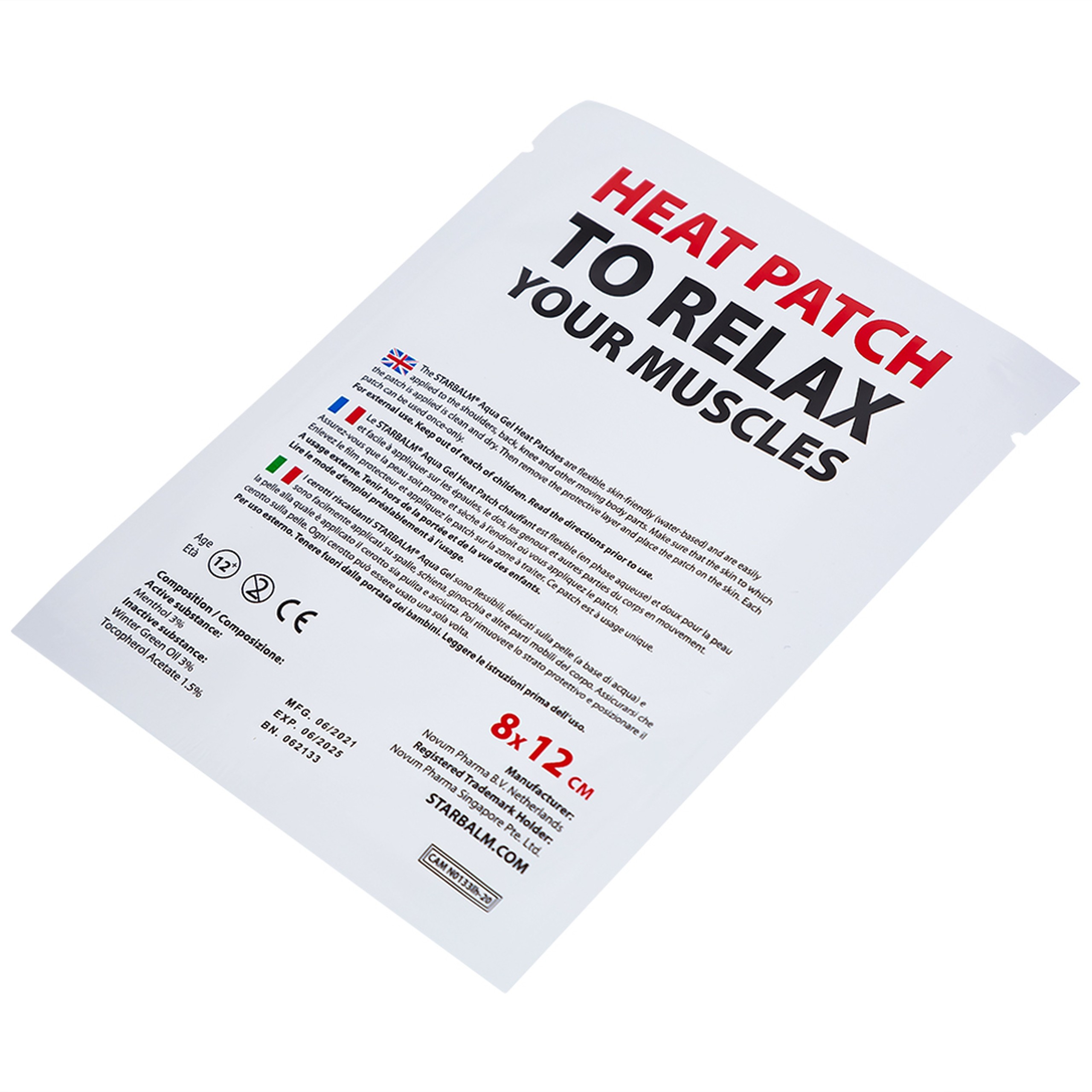 Cao dán giảm đau Starbalm (4 gói) Aqua Gel Heat Patches